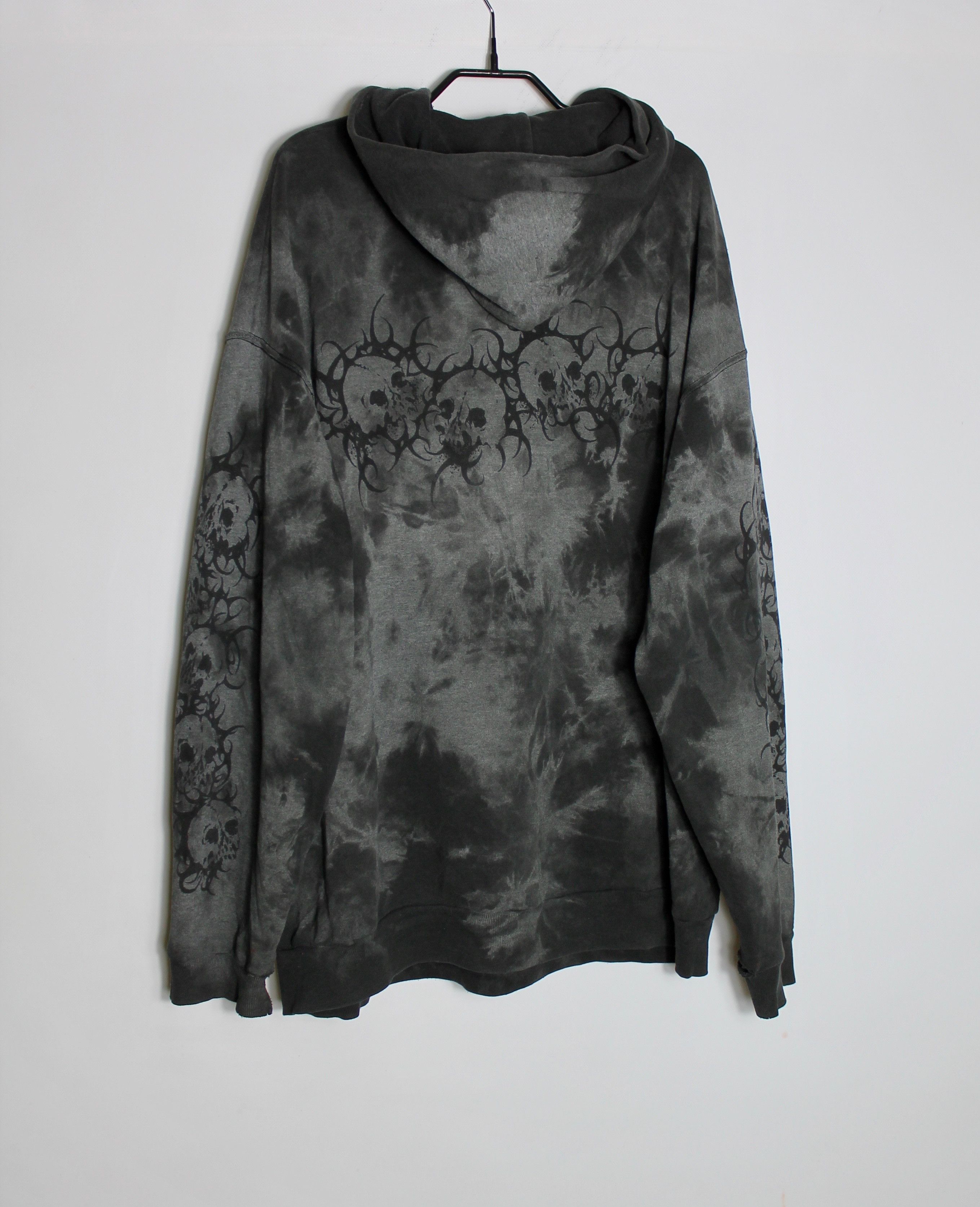 Other vintage Skulls TRASHED hoodie worn faded Black / gray Size US XXL / EU 58 / 5 - 14 Thumbnail