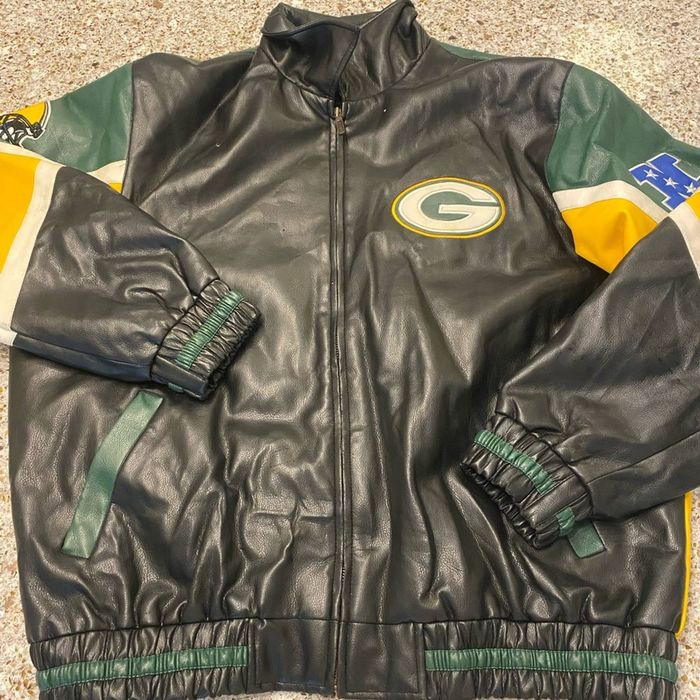 Green Bay Packers Pro Line Leather Starter Jacket (M)