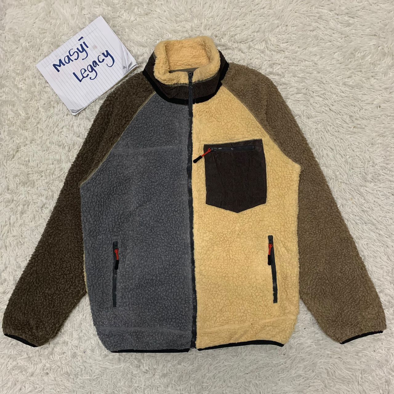 Ciaopanic Ciopanic block colour deep pile jacket Size US M / EU 48-50 / 2 - 1 Thumbnail