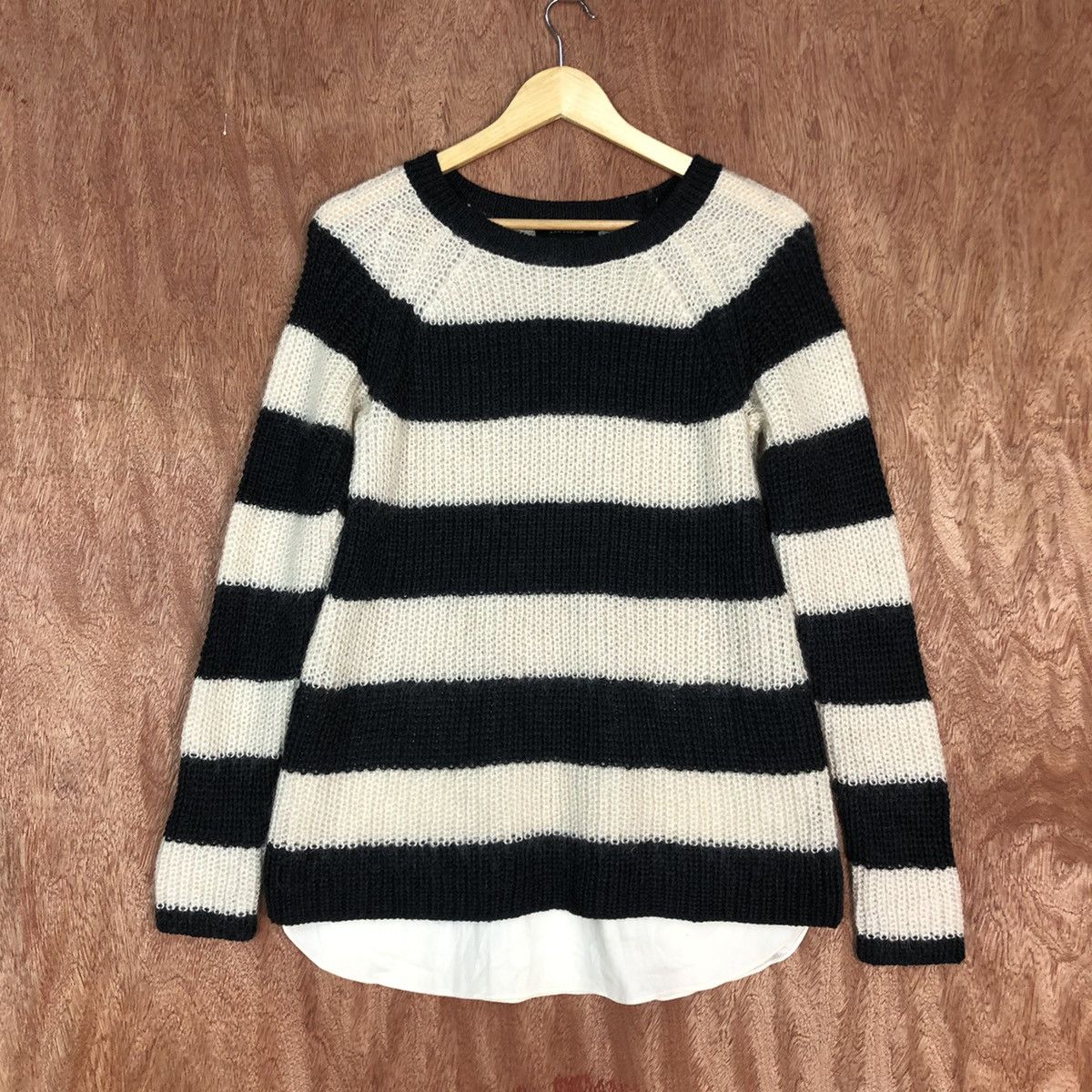 Ann Taylor Stripes Knit Sweater Like Kurt Cobain
