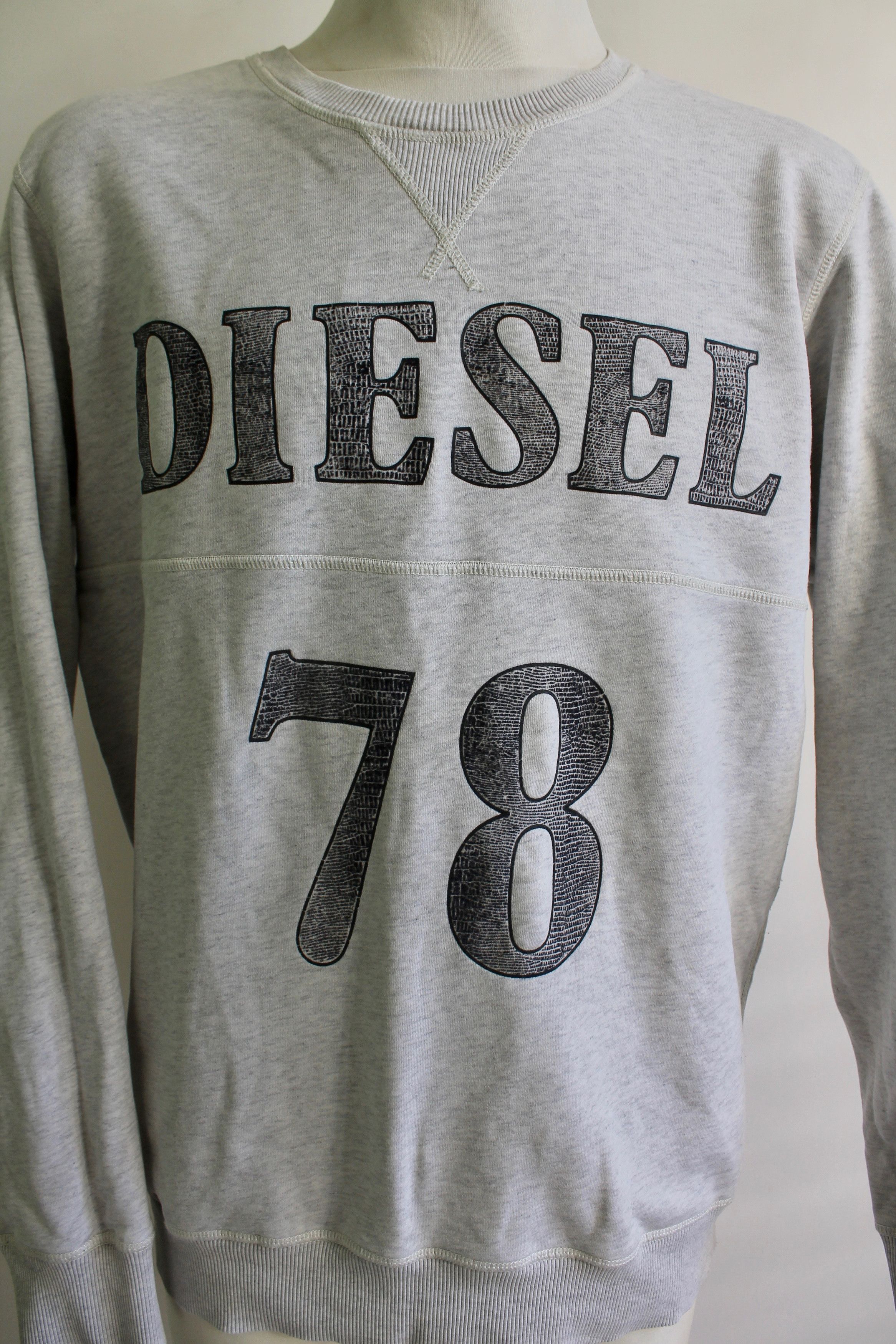 Diesel Diesel Gray Crew Neck Sweatshirt XL Cotton Size US XL / EU 56 / 4 - 3 Thumbnail