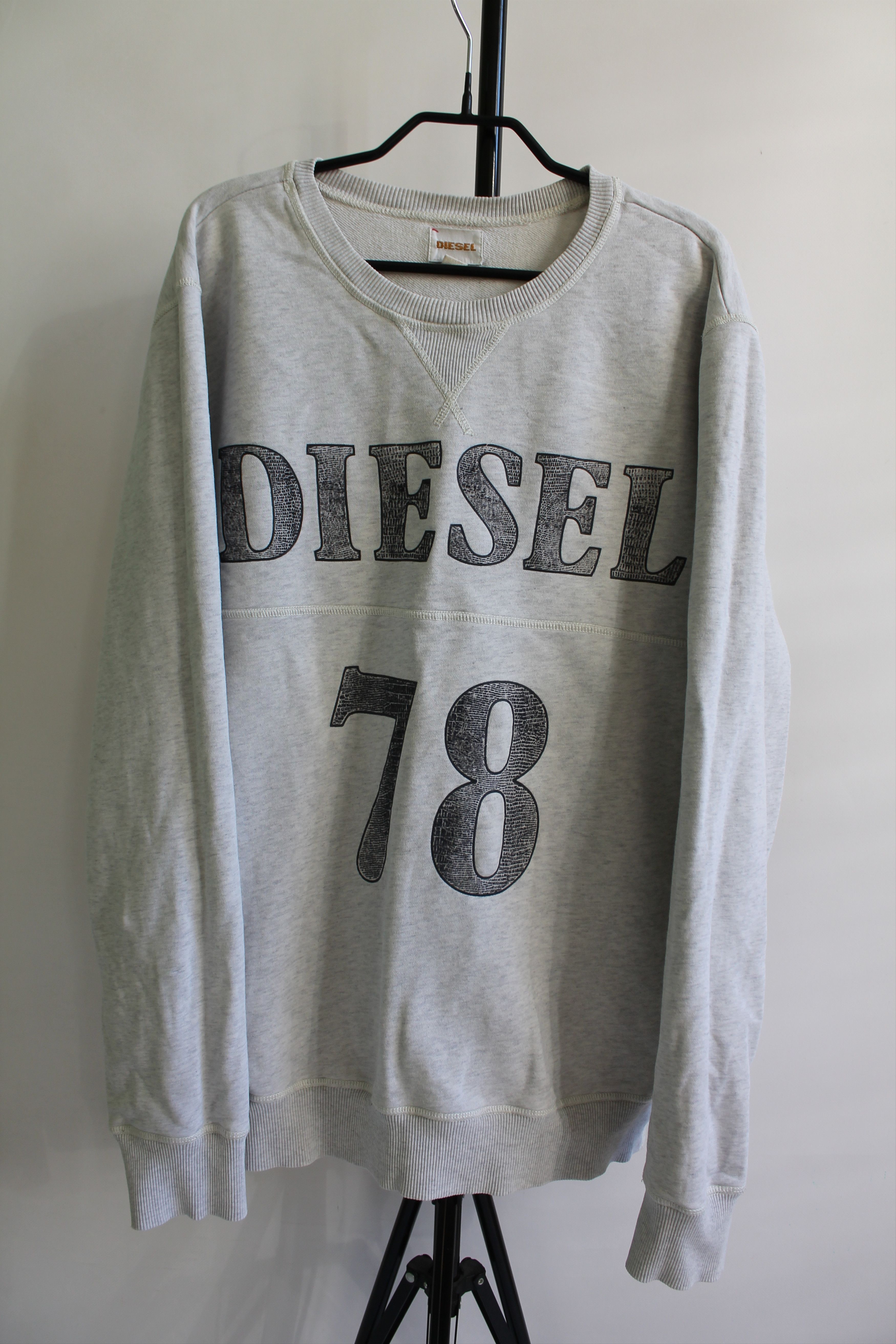 Diesel Diesel Gray Crew Neck Sweatshirt XL Cotton Size US XL / EU 56 / 4 - 7 Thumbnail