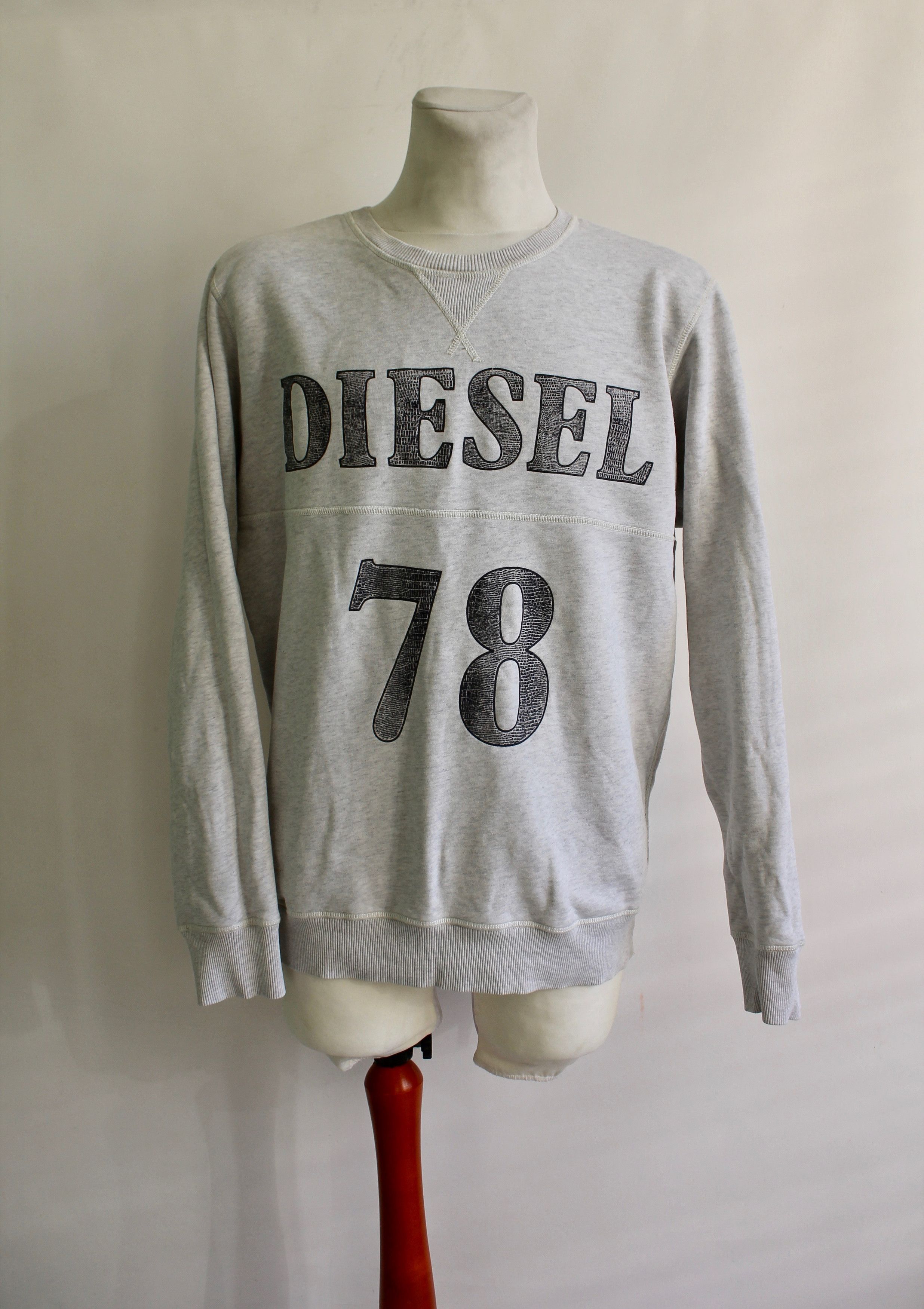 Diesel Diesel Gray Crew Neck Sweatshirt XL Cotton Size US XL / EU 56 / 4 - 2 Thumbnail
