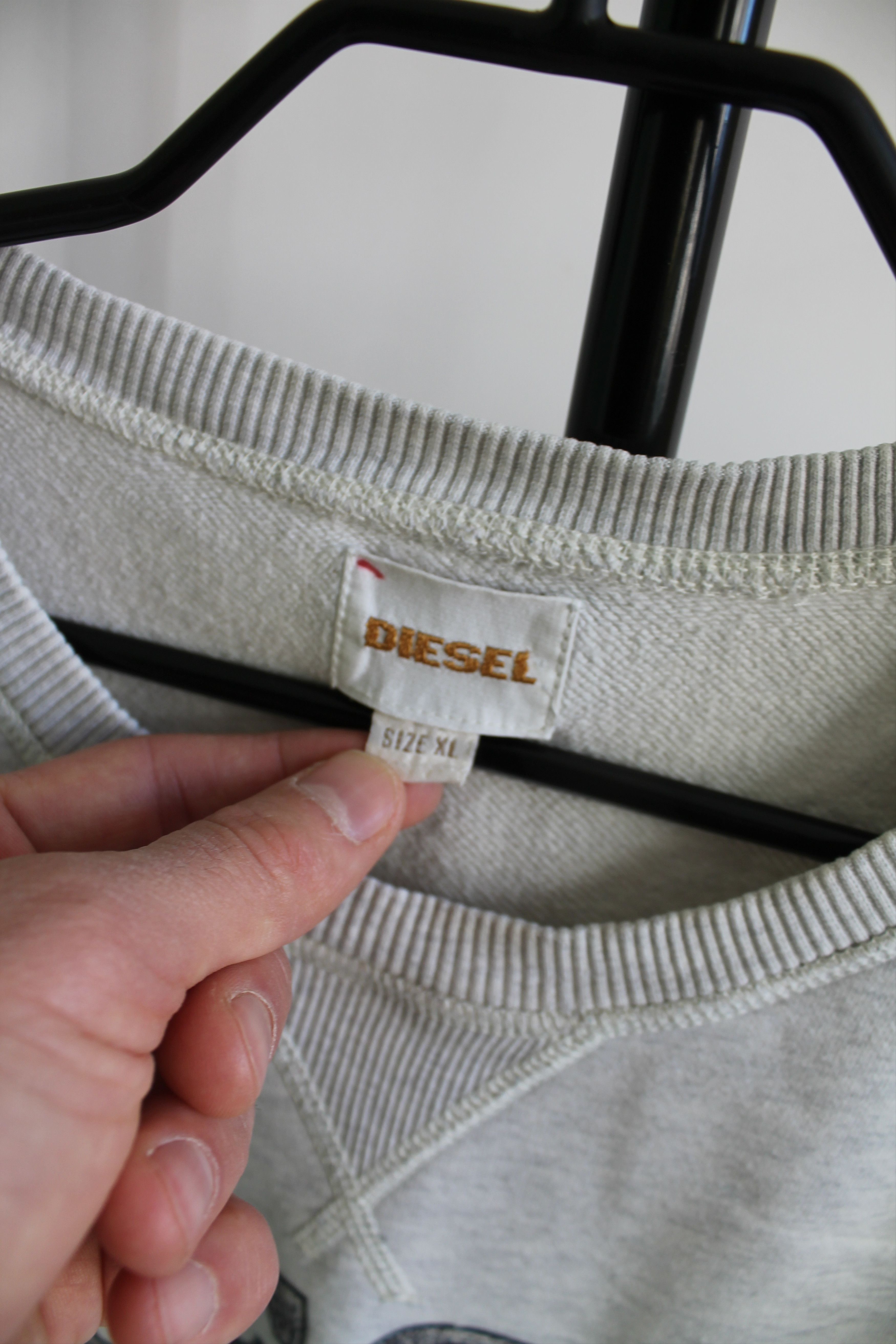 Diesel Diesel Gray Crew Neck Sweatshirt XL Cotton Size US XL / EU 56 / 4 - 8 Thumbnail