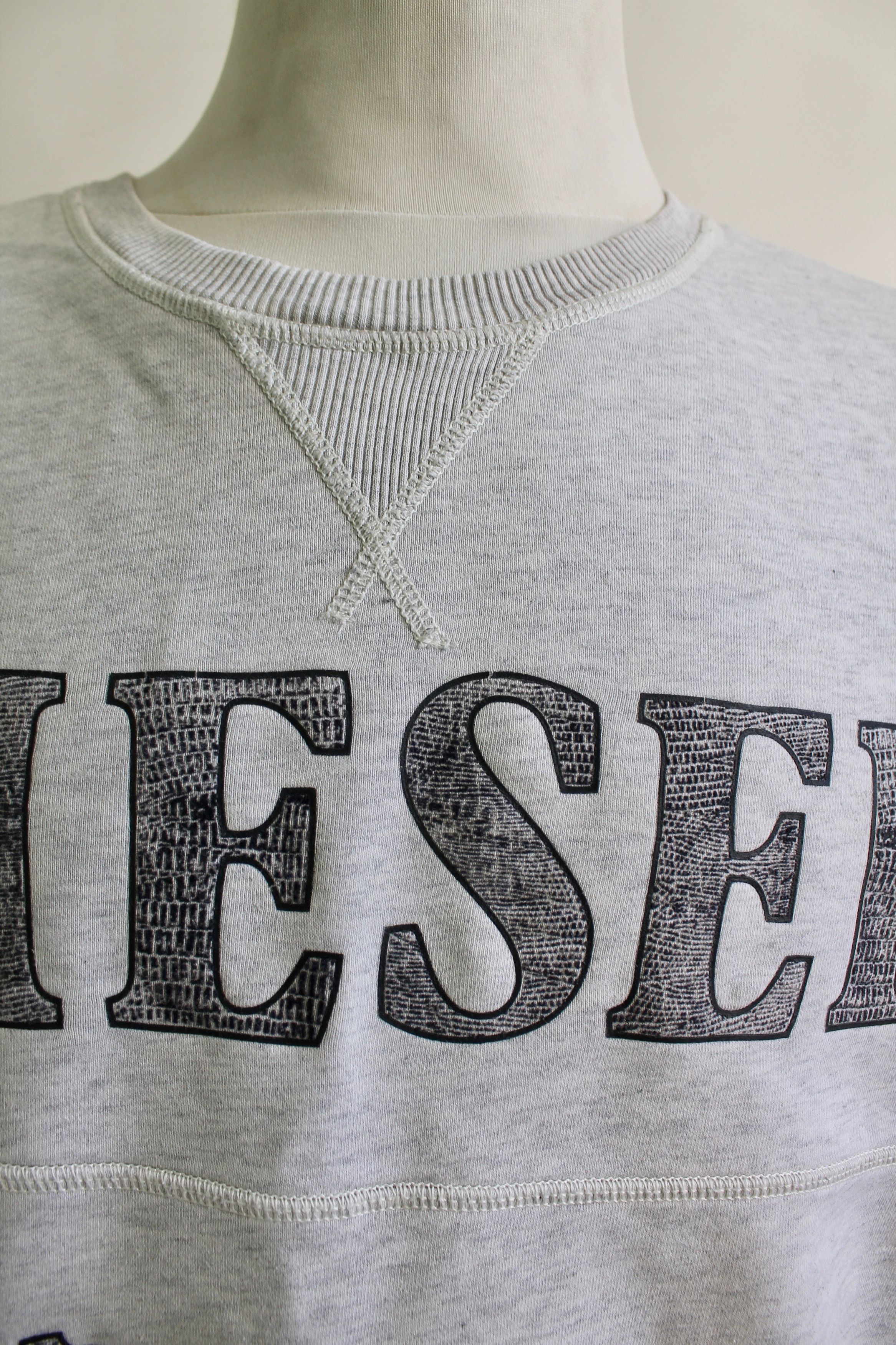 Diesel Diesel Gray Crew Neck Sweatshirt XL Cotton Size US XL / EU 56 / 4 - 4 Thumbnail