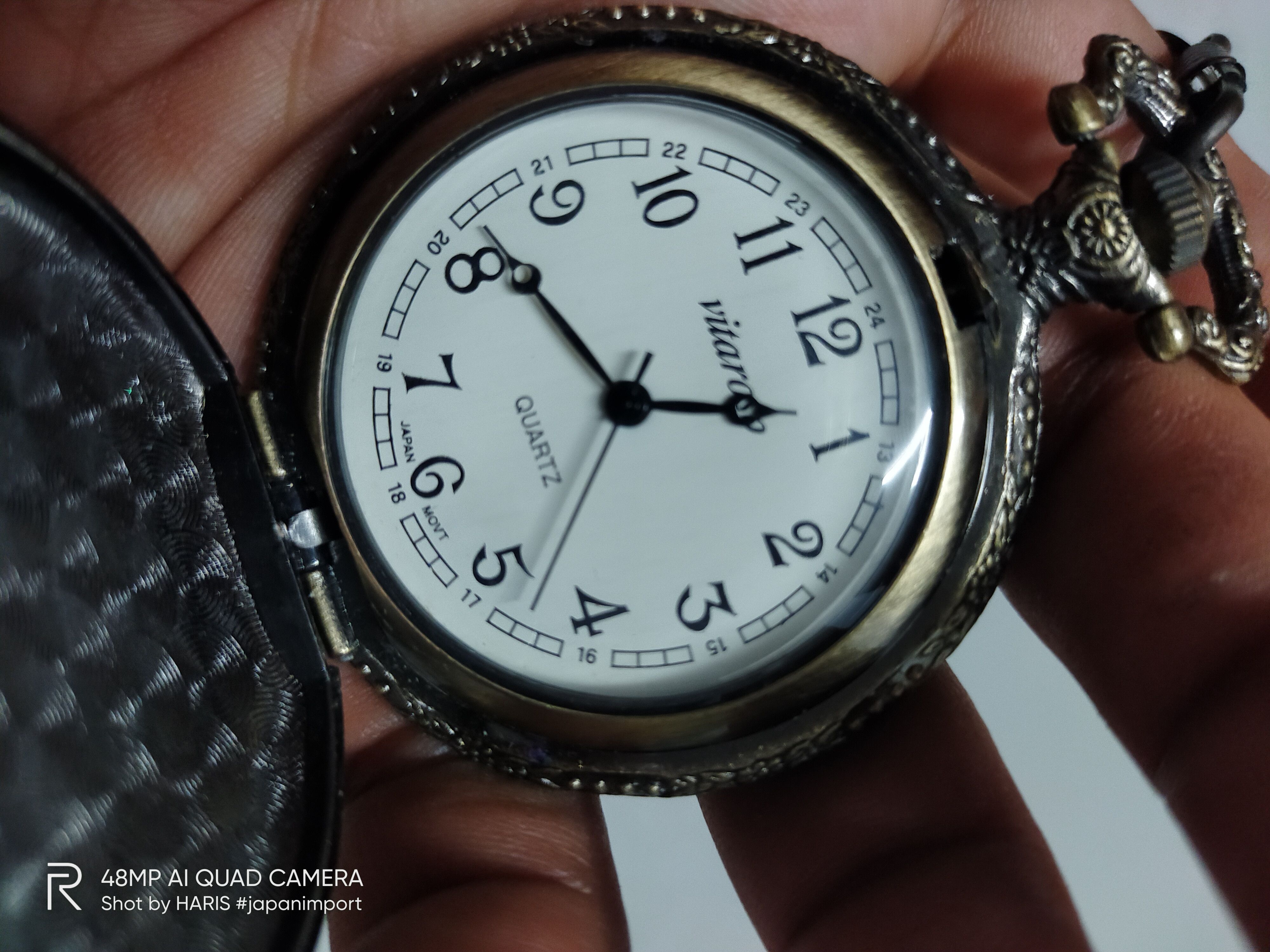 Japanese Brand 💥OFFERS💥Retro VITAROSO POCKET WATCH QUARTZ (JAPAN CLASSIC) Size ONE SIZE - 4 Thumbnail