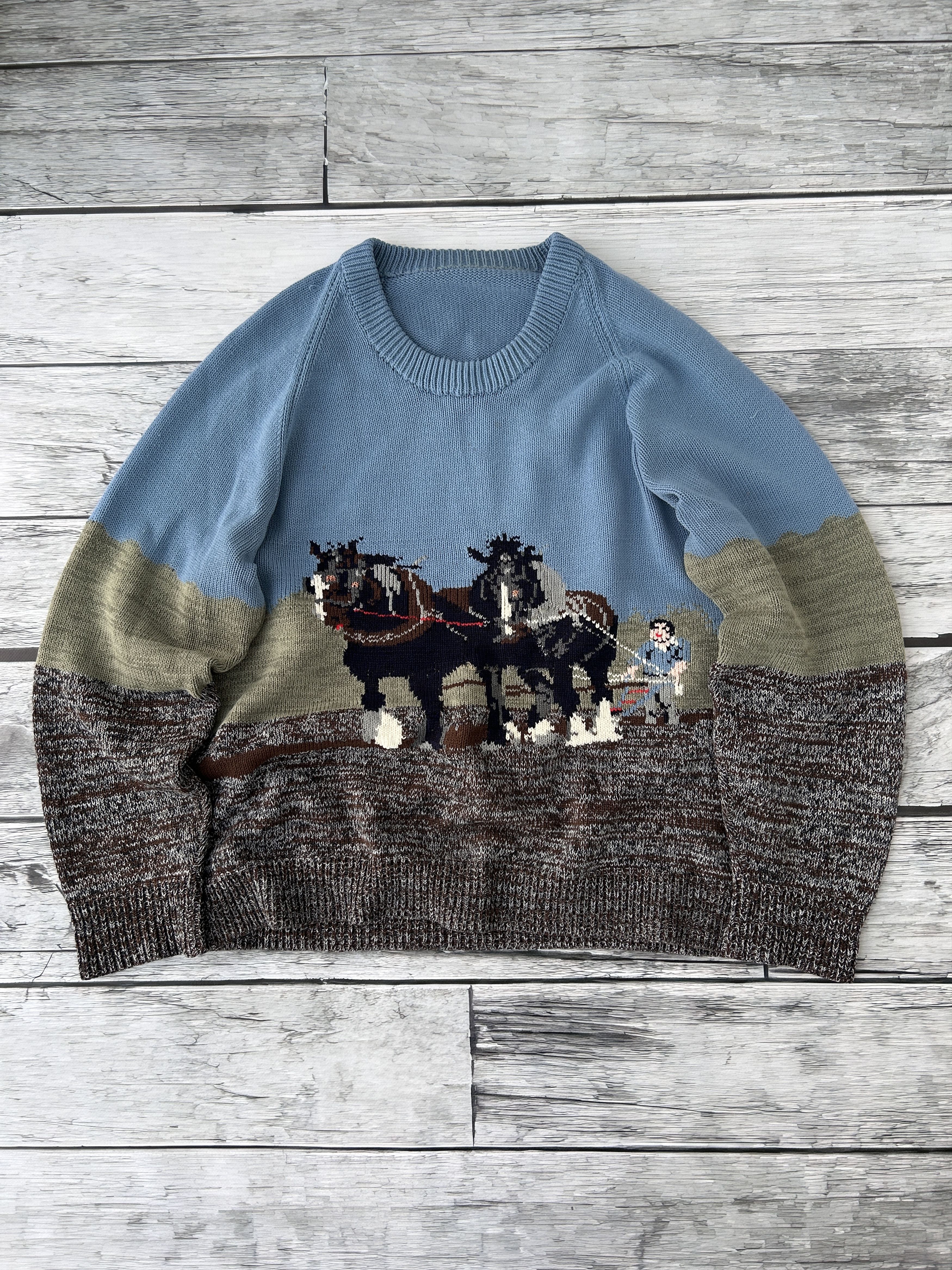 Japanese Brand Vintage Y2K Art Sweater Mohair Streetwear Kanye Travis Size US M / EU 48-50 / 2 - 1 Thumbnail