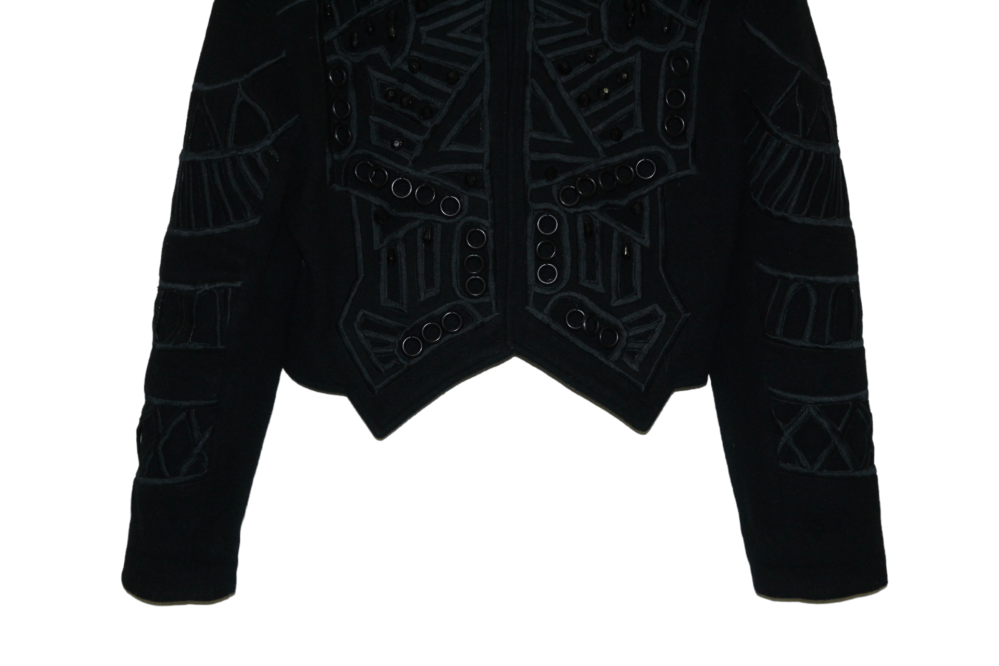 Royal Underground 1980's Korii Joko cropp wool&nylon abstract decorated jacket Size L / US 10 / IT 46 - 5 Thumbnail