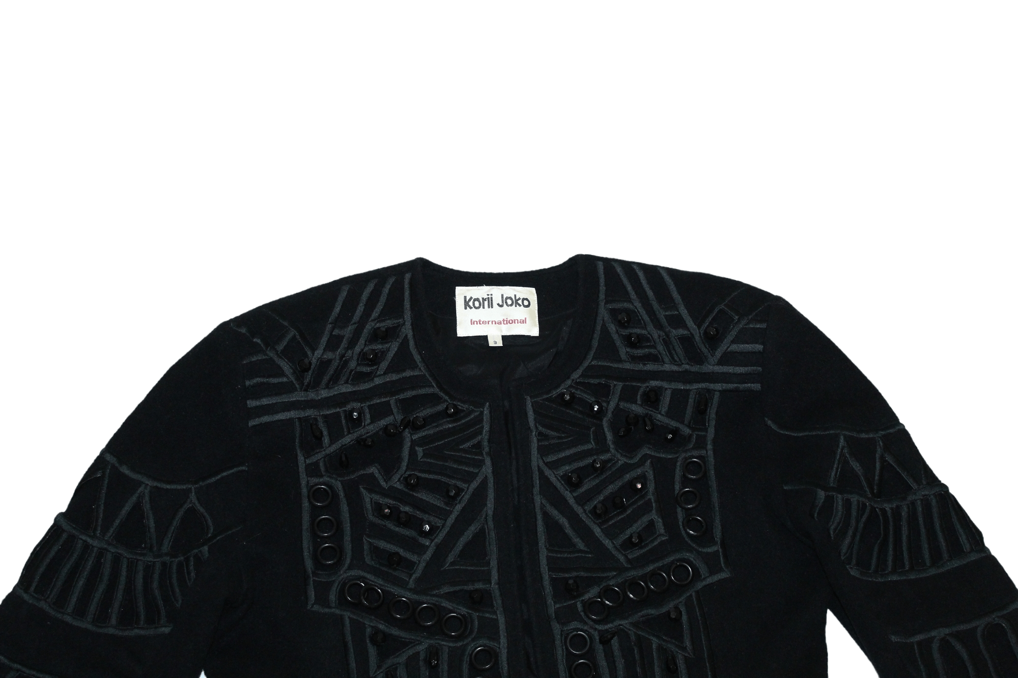 Royal Underground 1980's Korii Joko cropp wool&nylon abstract decorated jacket Size L / US 10 / IT 46 - 9 Thumbnail