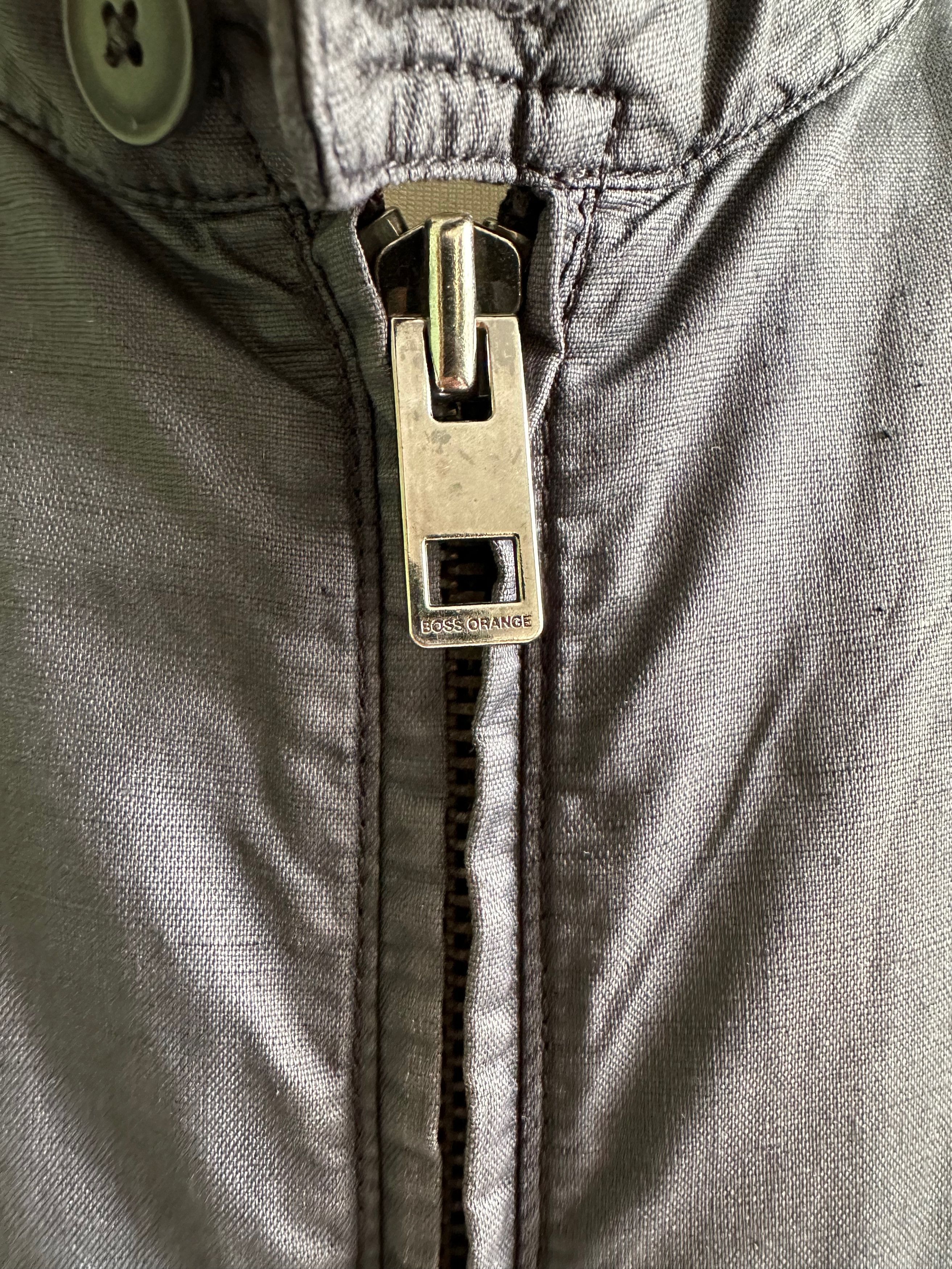 Hugo Boss HUGO BOSS ORANGE Oraca Linen blend zip light jacket Size US M / EU 48-50 / 2 - 3 Thumbnail
