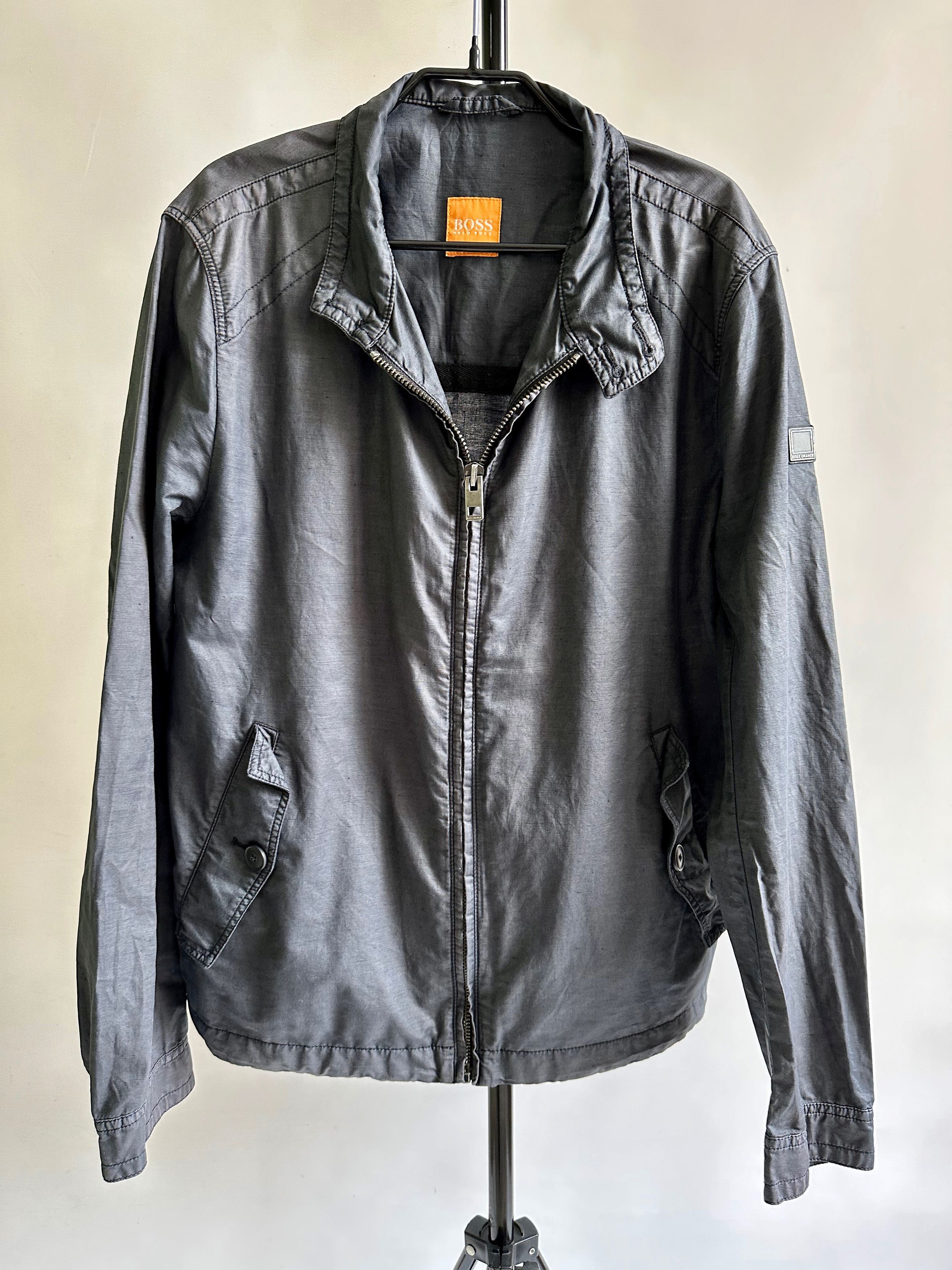 Hugo Boss HUGO BOSS ORANGE Oraca Linen blend zip light jacket Size US M / EU 48-50 / 2 - 1 Thumbnail