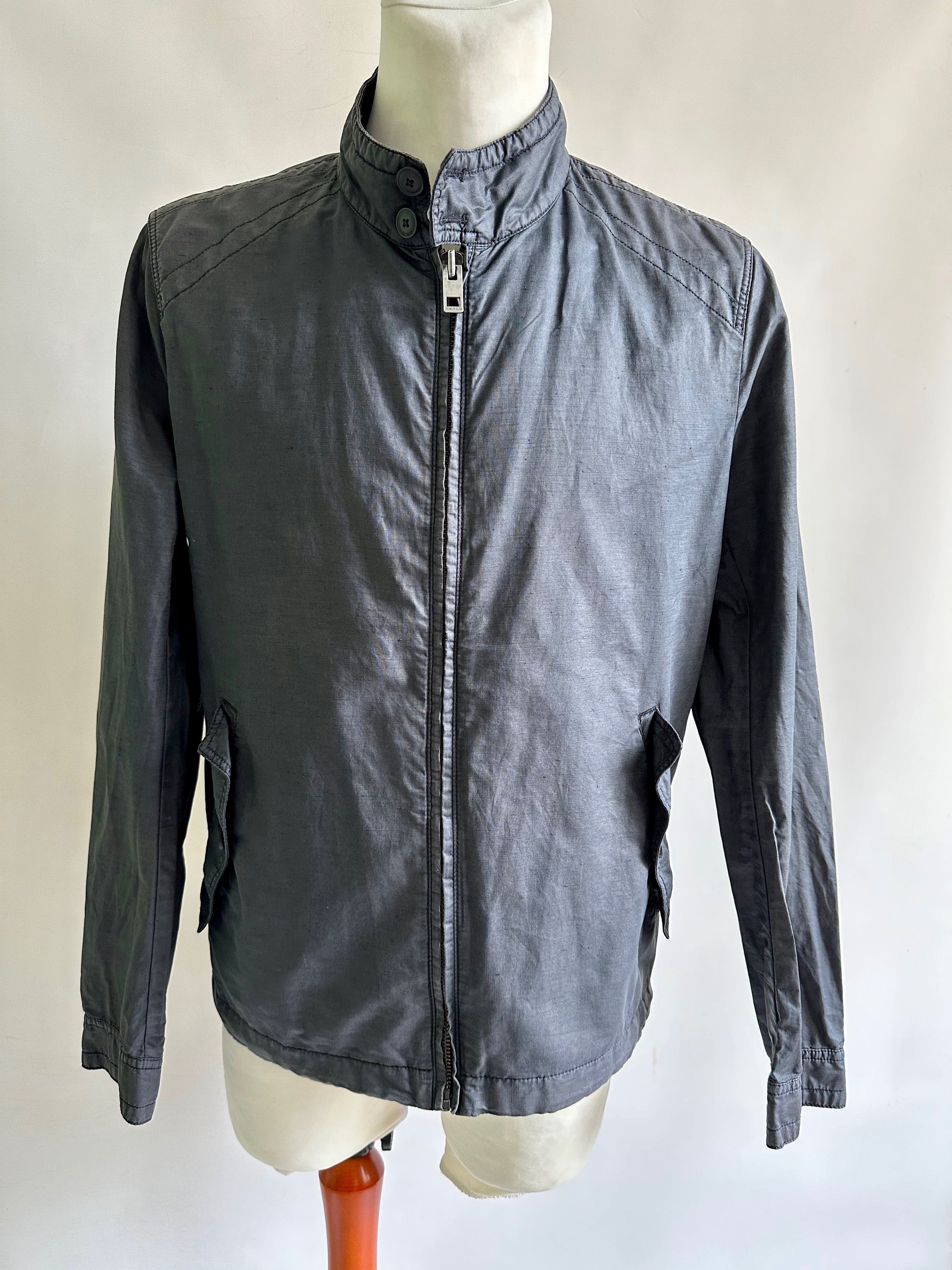 Hugo Boss HUGO BOSS ORANGE Oraca Linen blend zip light jacket Size US M / EU 48-50 / 2 - 2 Thumbnail