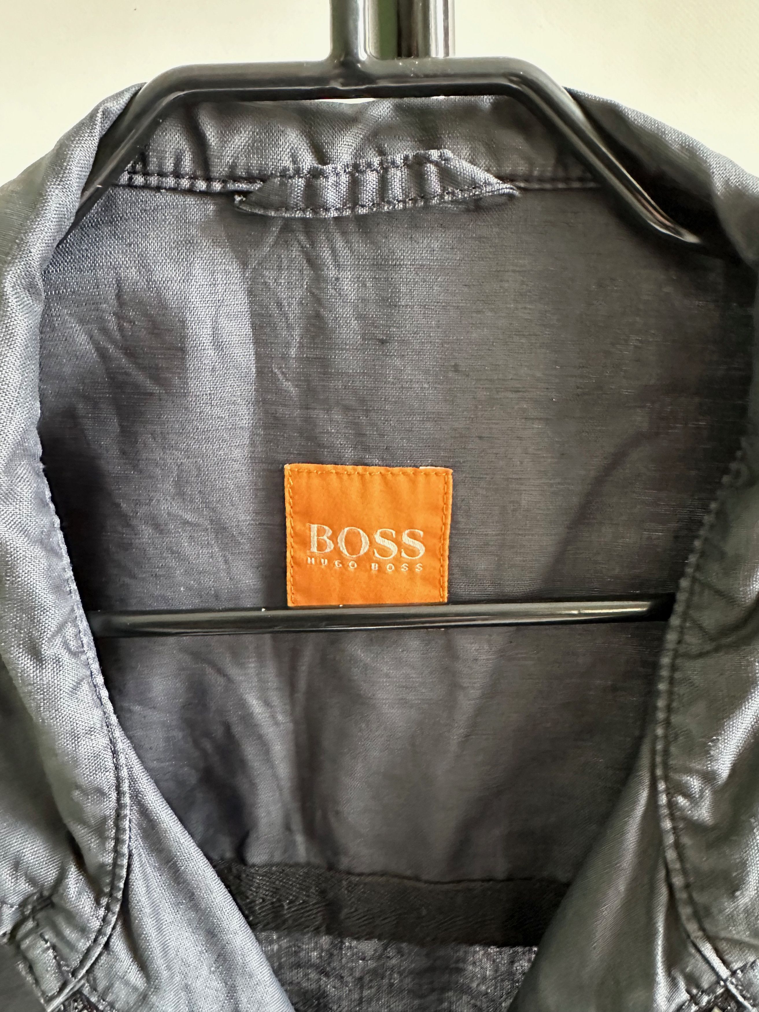 Hugo Boss HUGO BOSS ORANGE Oraca Linen blend zip light jacket Size US M / EU 48-50 / 2 - 8 Thumbnail