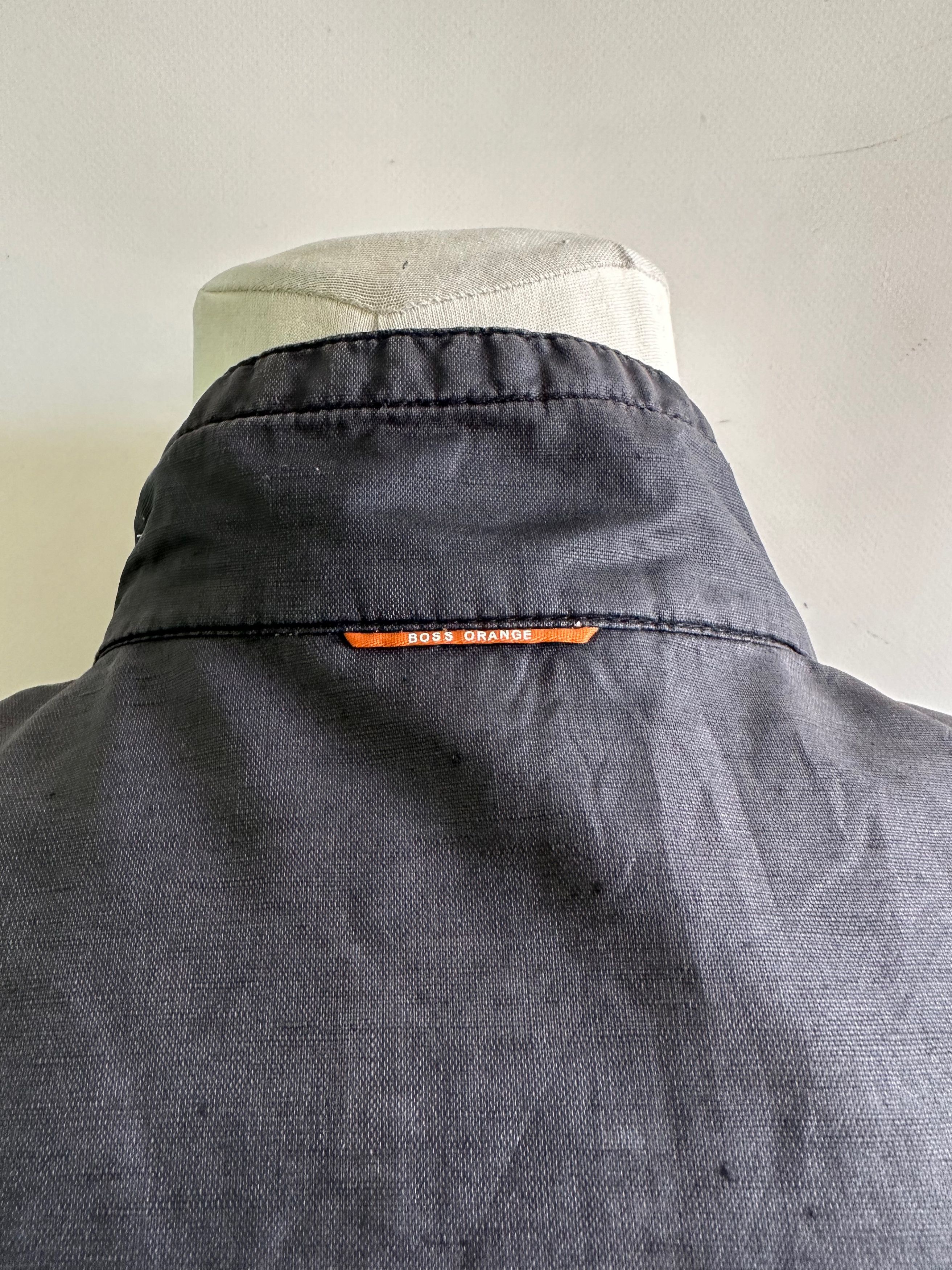 Hugo Boss HUGO BOSS ORANGE Oraca Linen blend zip light jacket Size US M / EU 48-50 / 2 - 6 Thumbnail