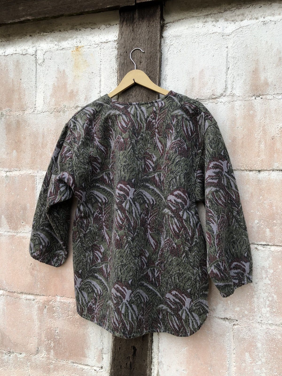 Crescent Down Works Crescente Blouse Cardigan Floral Design Size L / US 10 / IT 46 - 4 Thumbnail