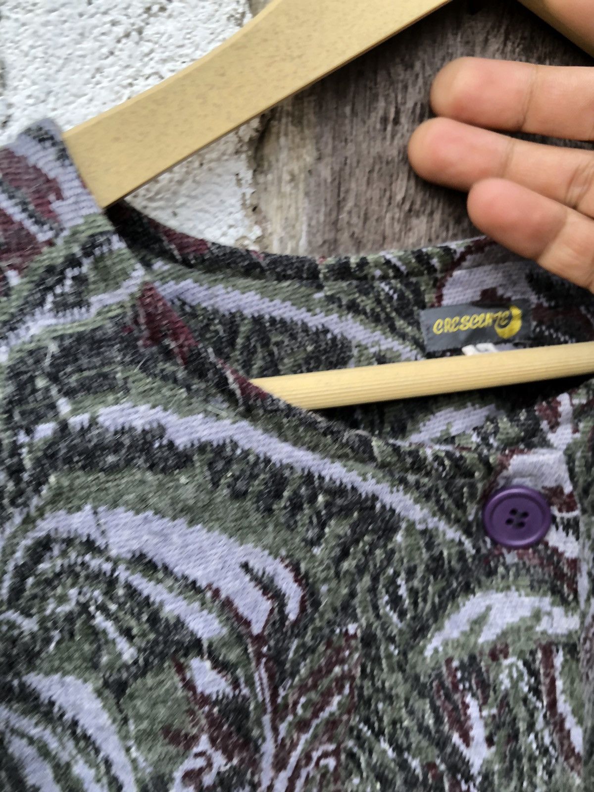 Crescent Down Works Crescente Blouse Cardigan Floral Design Size L / US 10 / IT 46 - 5 Thumbnail