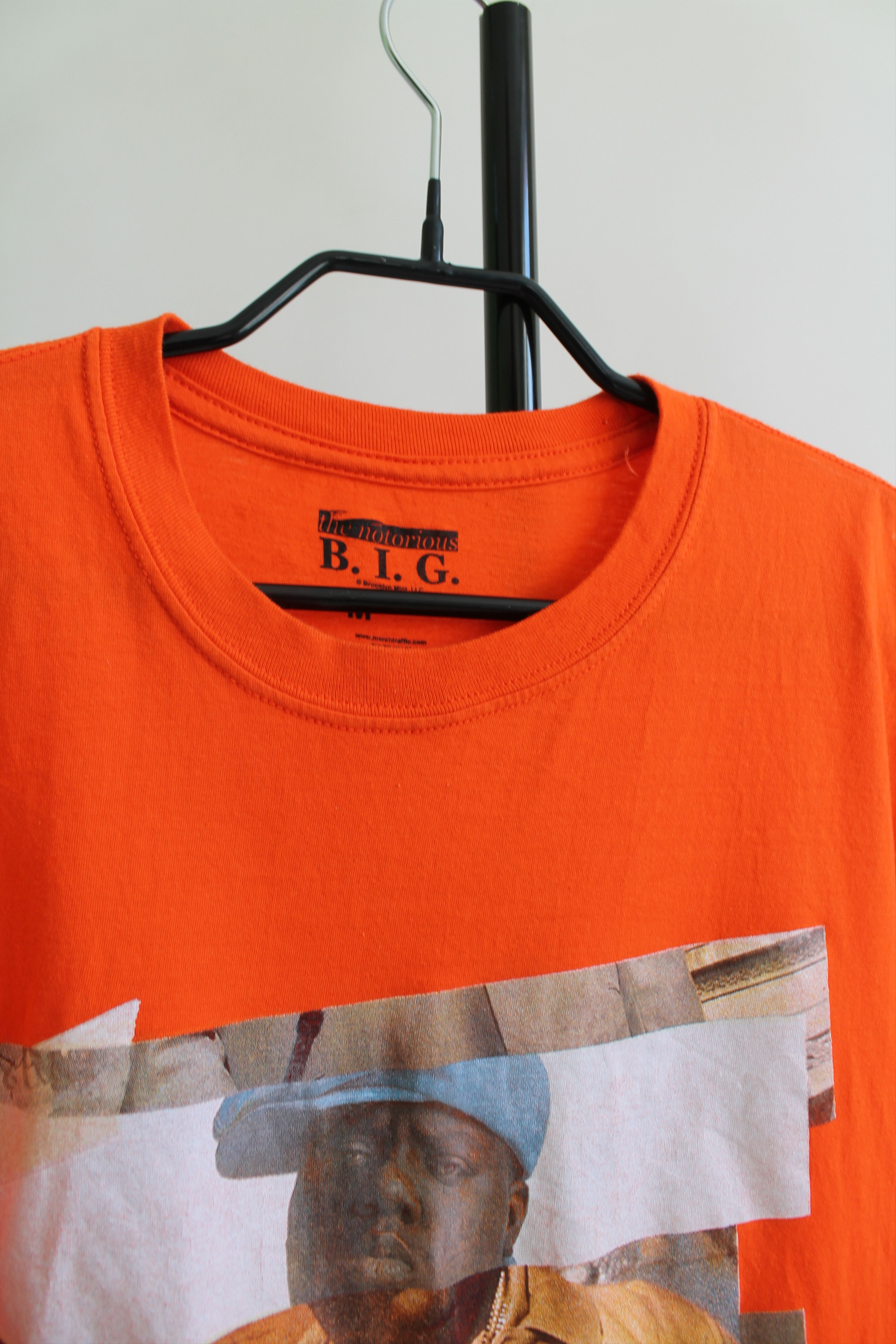 Rap Tees Notorrious BIG Biggie orange t shirt tee Orange Rap Size US M / EU 48-50 / 2 - 6 Thumbnail