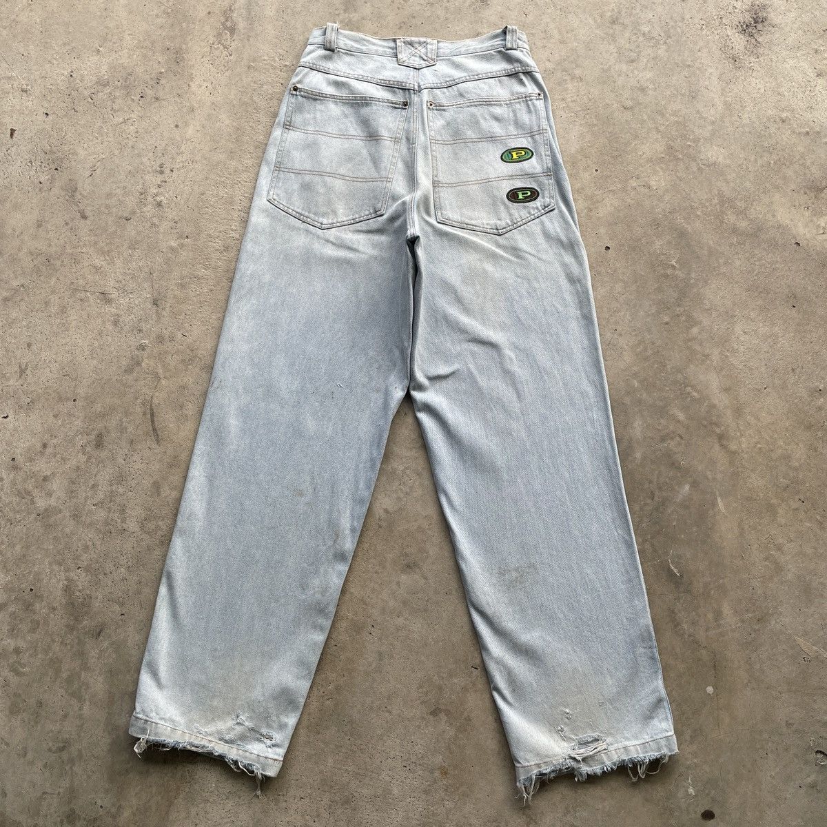 Japanese Brand Vintage Half Pipe Sport Light Wash Baggy Jeans Pants Faded Size US 29 - 10 Thumbnail