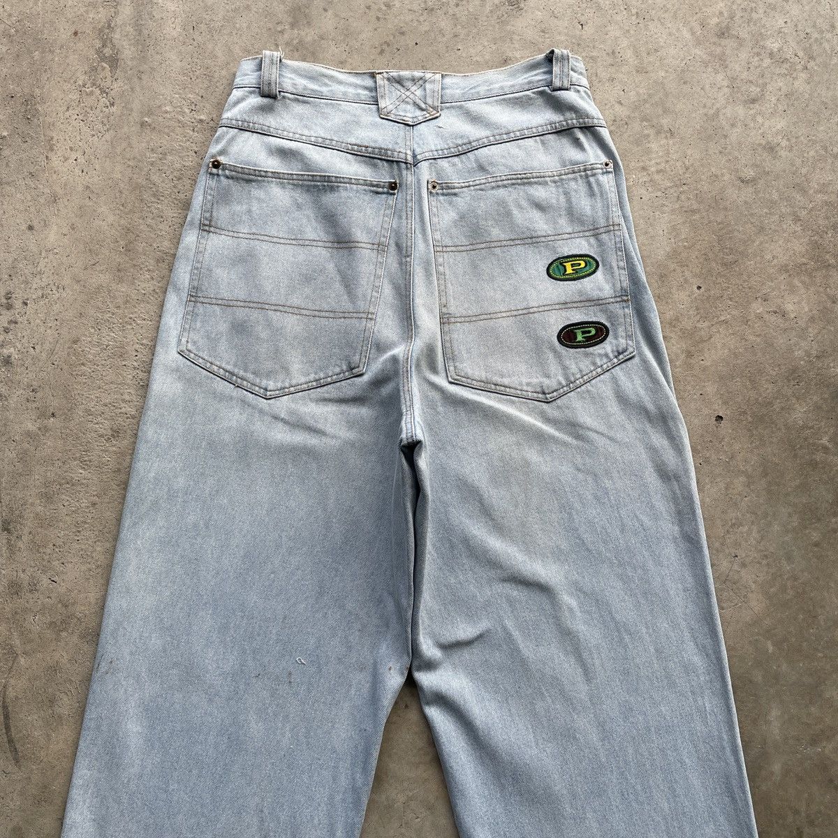 Japanese Brand Vintage Half Pipe Sport Light Wash Baggy Jeans Pants Faded Size US 29 - 8 Thumbnail