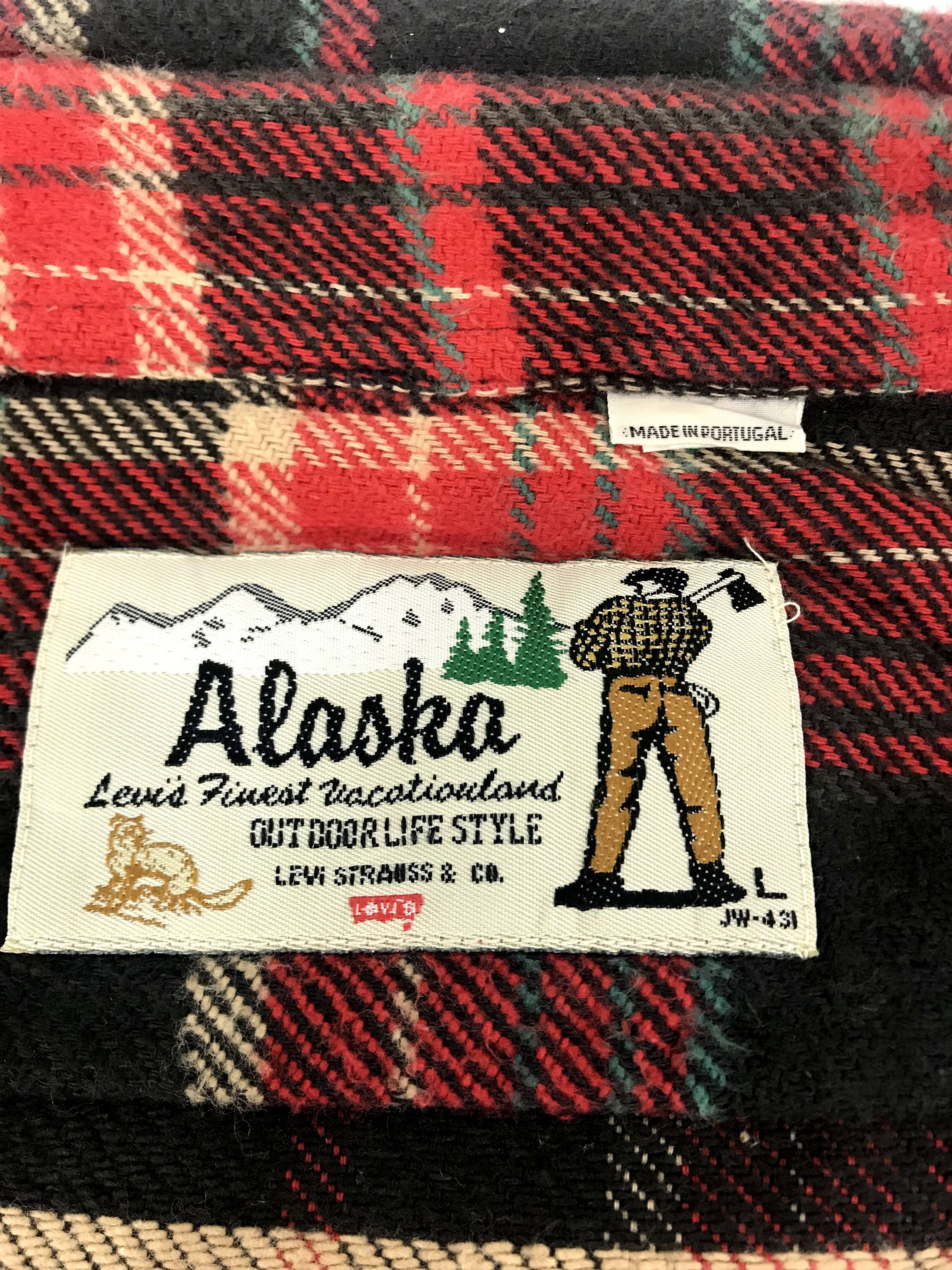 Flannel Vintage Levi's Strauss Made in Portugal Alaska Outdoor Life Size US XL / EU 56 / 4 - 8 Thumbnail