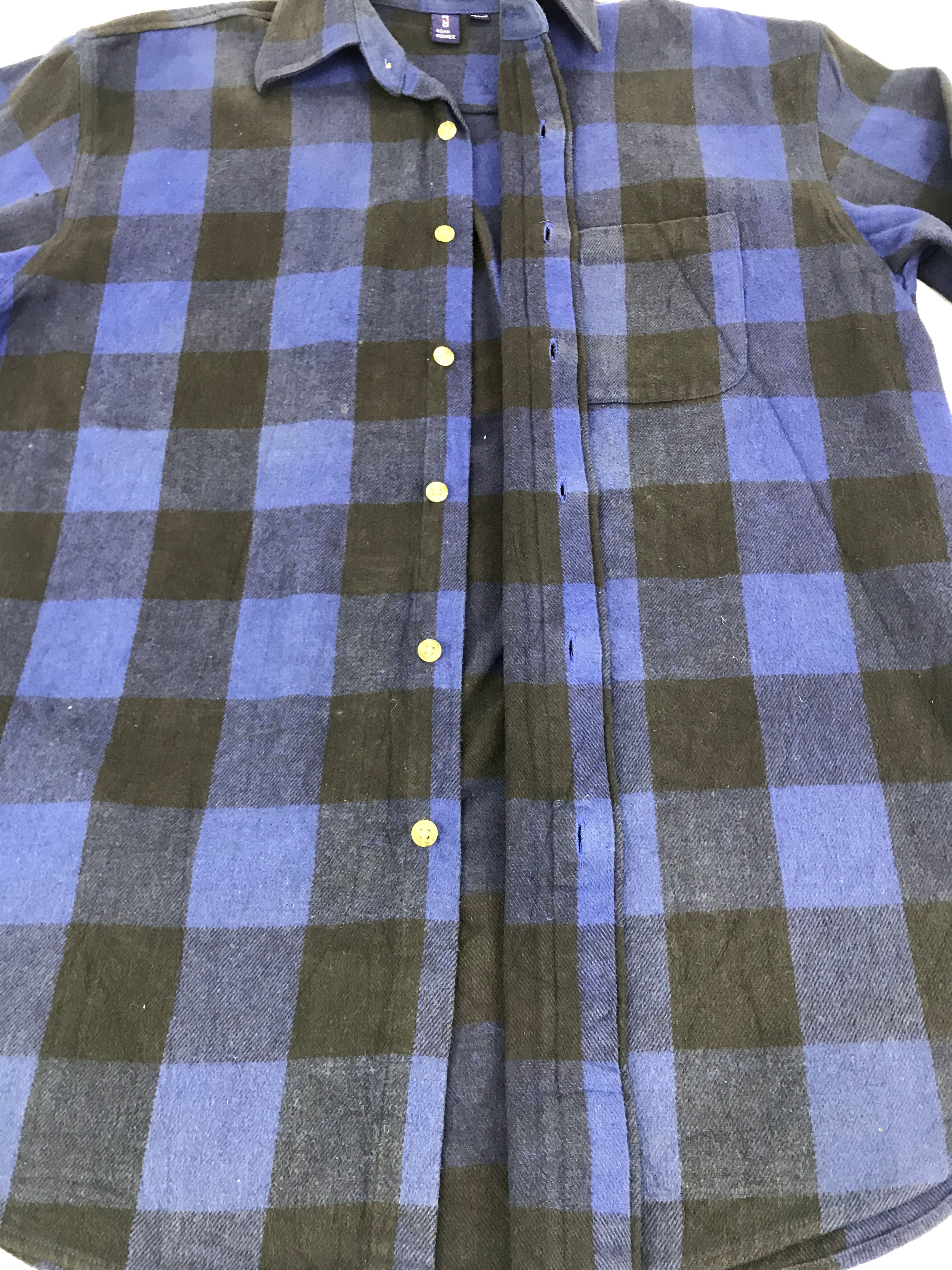 Flannel Vintage Style Road Runner Flannel Shirt Square Plaid Check Size US L / EU 52-54 / 3 - 4 Thumbnail