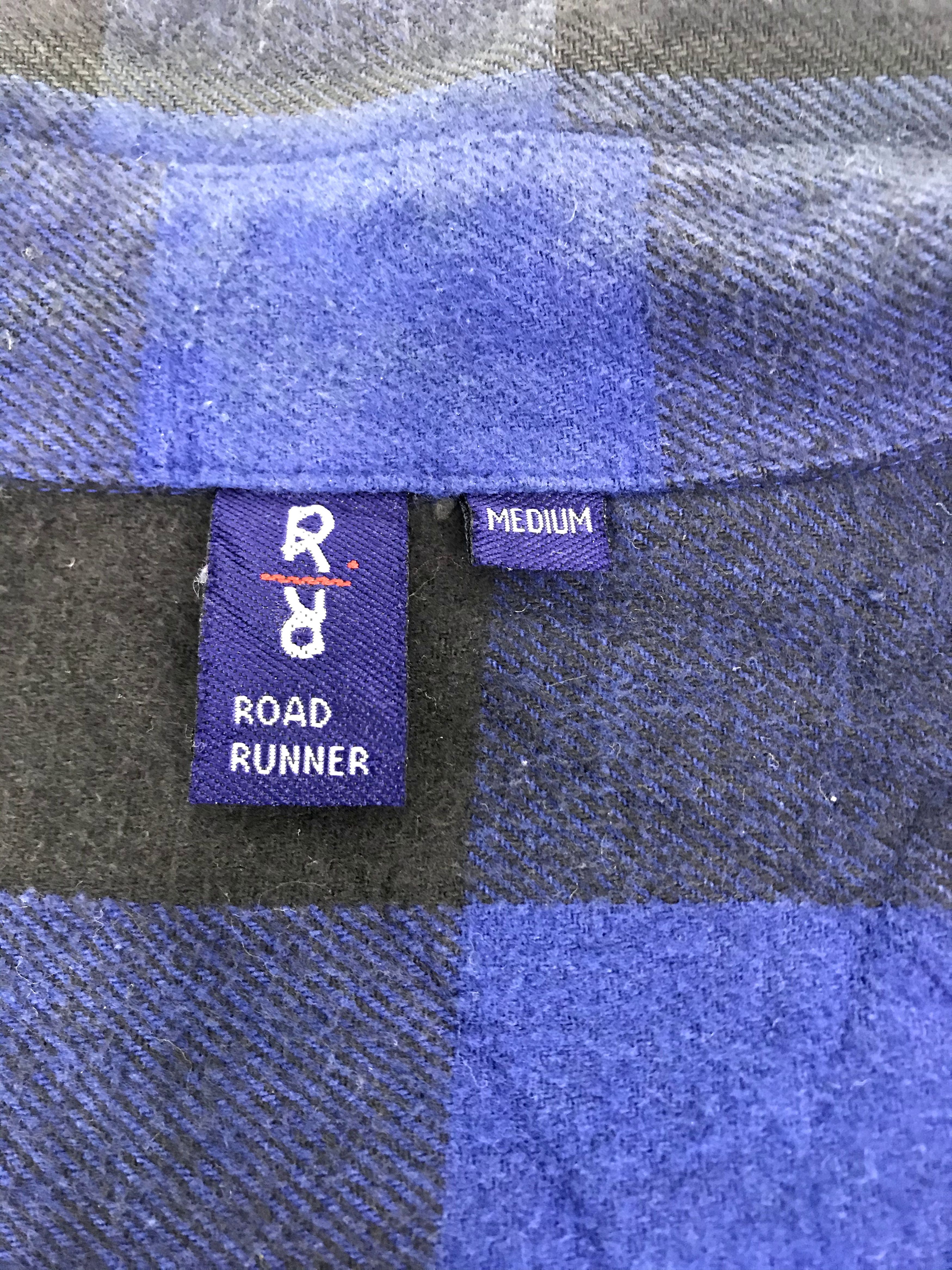 Flannel Vintage Style Road Runner Flannel Shirt Square Plaid Check Size US L / EU 52-54 / 3 - 6 Thumbnail