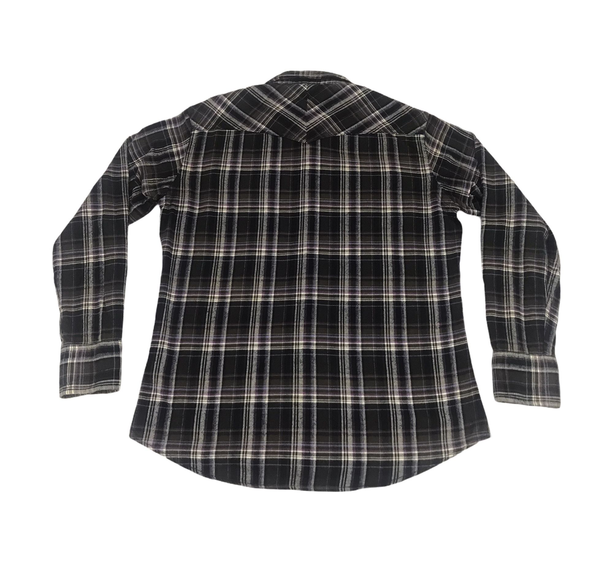 Flannel Back Number Snap Button Flannel Shirt Plaid Checked Size US L / EU 52-54 / 3 - 2 Thumbnail