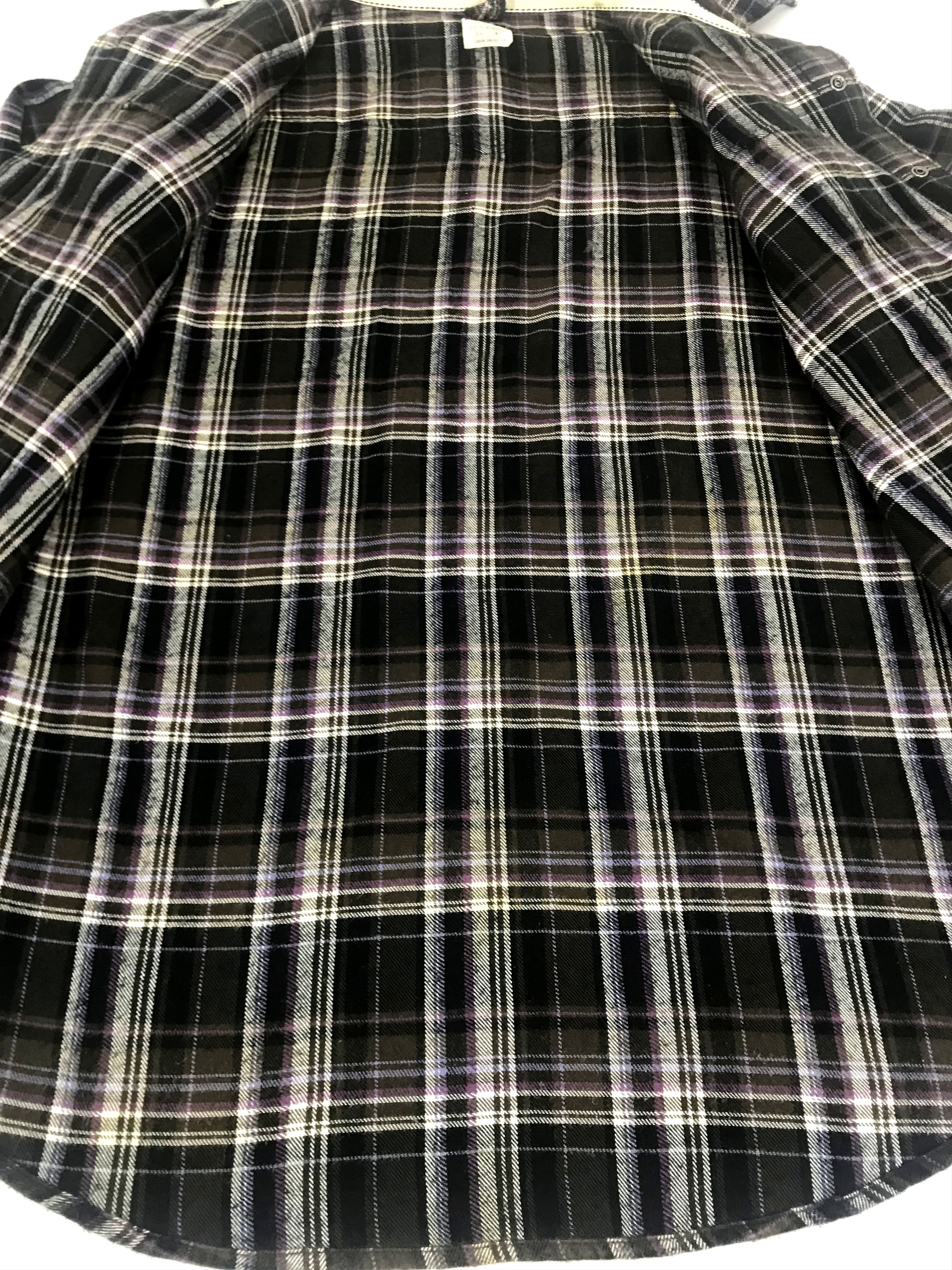 Flannel Back Number Snap Button Flannel Shirt Plaid Checked Size US L / EU 52-54 / 3 - 5 Thumbnail