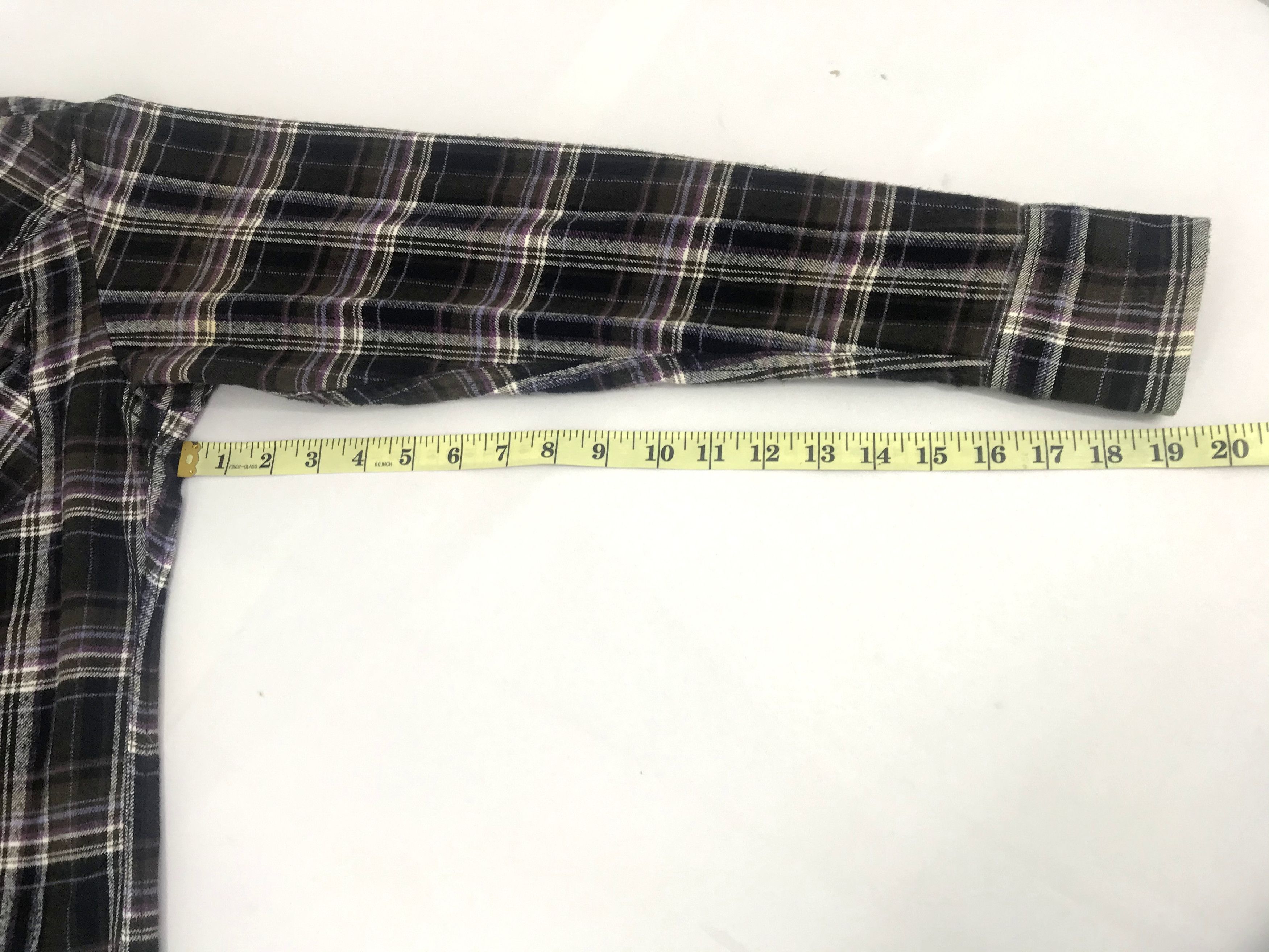 Flannel Back Number Snap Button Flannel Shirt Plaid Checked Size US L / EU 52-54 / 3 - 11 Thumbnail