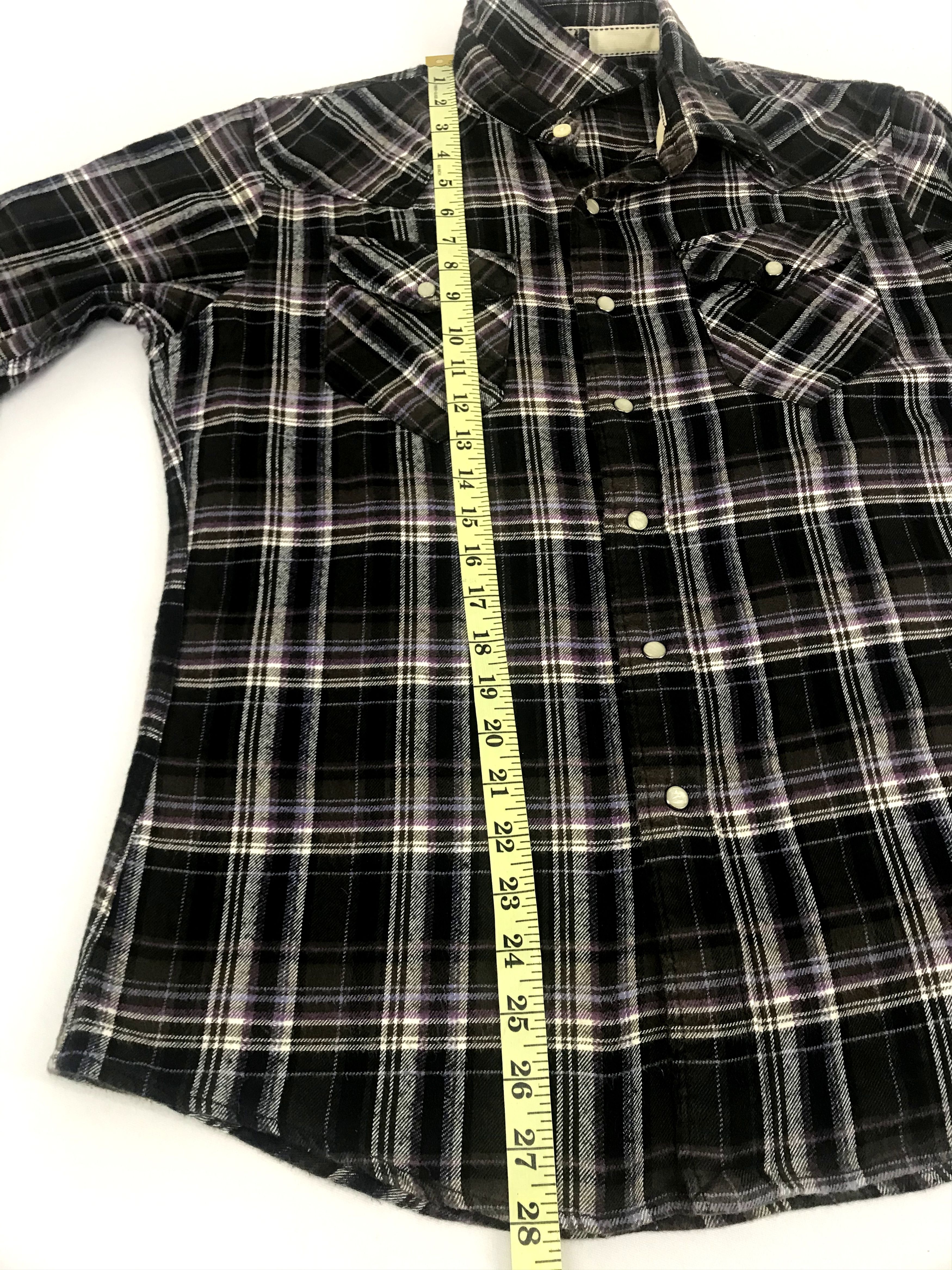 Flannel Back Number Snap Button Flannel Shirt Plaid Checked Size US L / EU 52-54 / 3 - 10 Thumbnail
