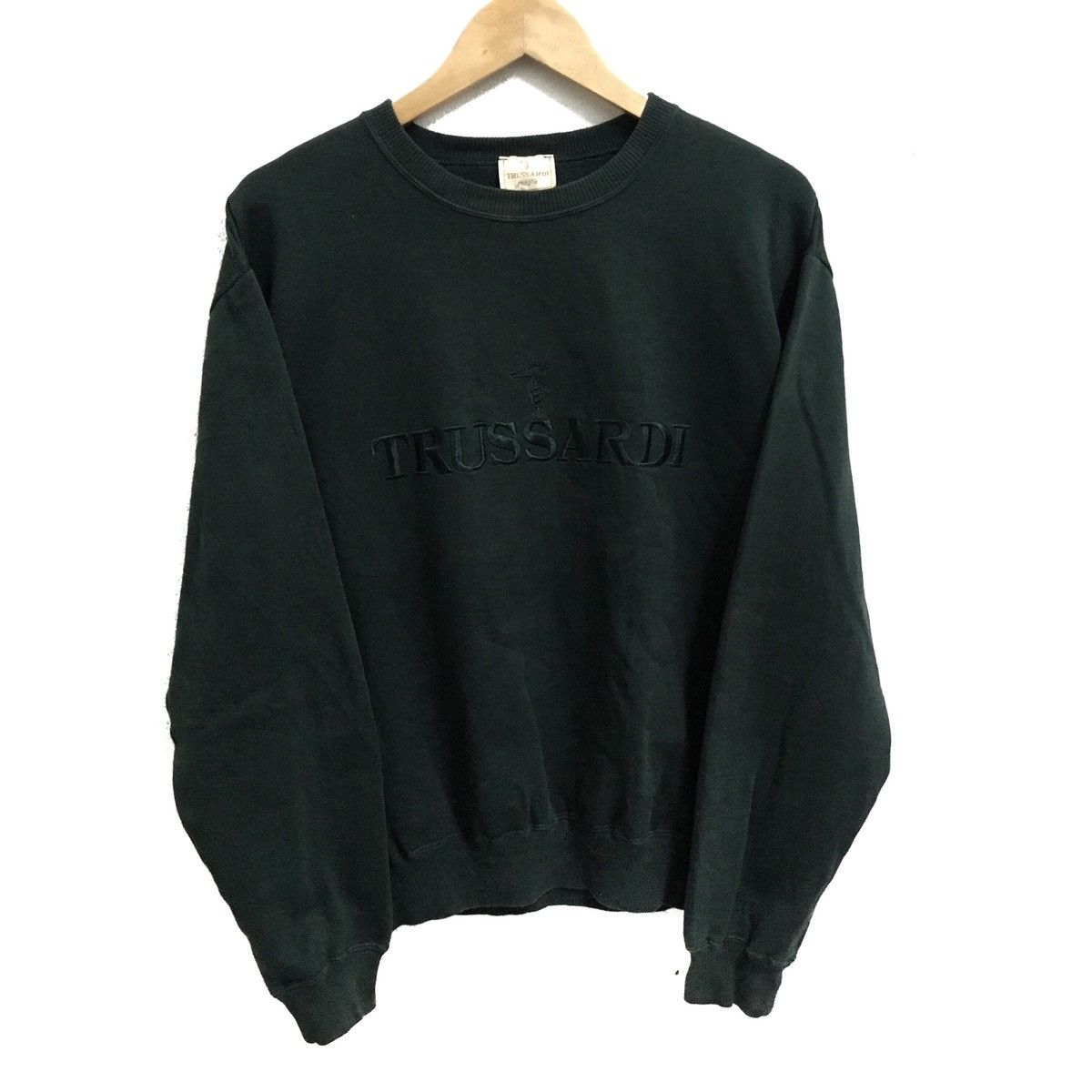 Trussardi × Vintage VINTAGE TRUSSARDI NAGLIE BIG LOGO CREWNECK SWEATSHIRT Size US L / EU 52-54 / 3 - 1 Thumbnail