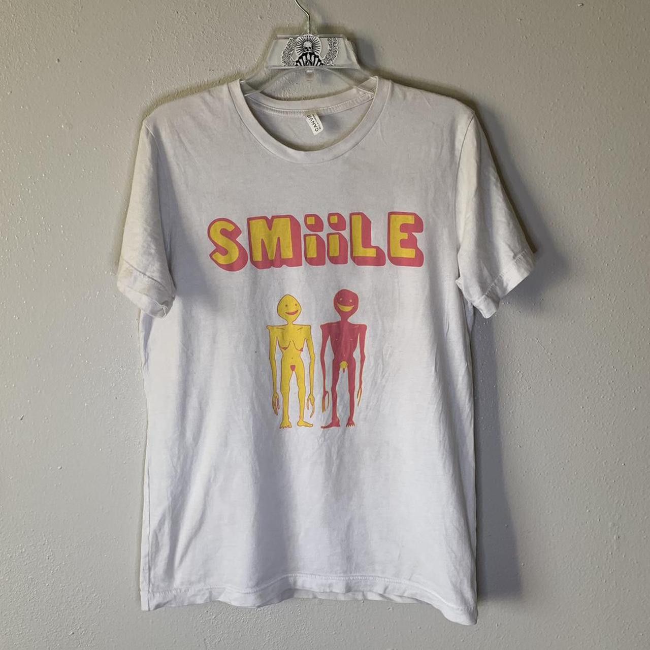 image of Band Tees x Tour Tee Creep The Smile - No Biker Hoodie Leather Coat Jacket Parka (Size Medium)