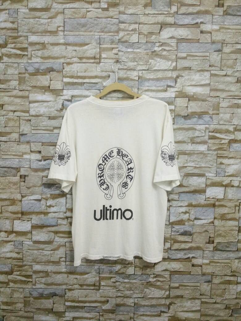 Vintage Chrome Hearts Shirt Rare Chrome Hearts Ultimo Single Pocket White T-Shirt