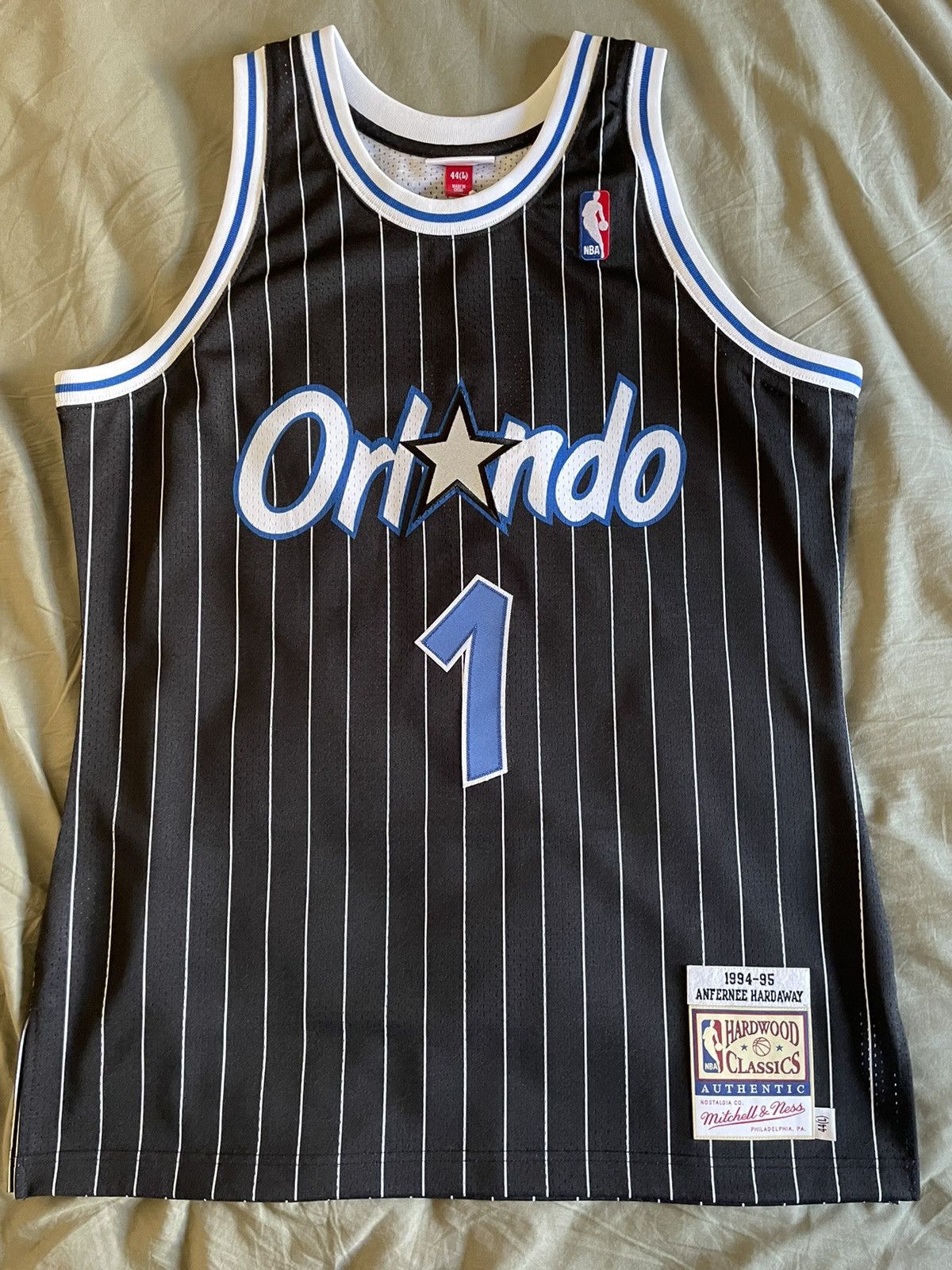 AUTHENTIC ORLANDO MAGIC MITCHELL & NESS PENNY HARDAWAY JERSEY 44