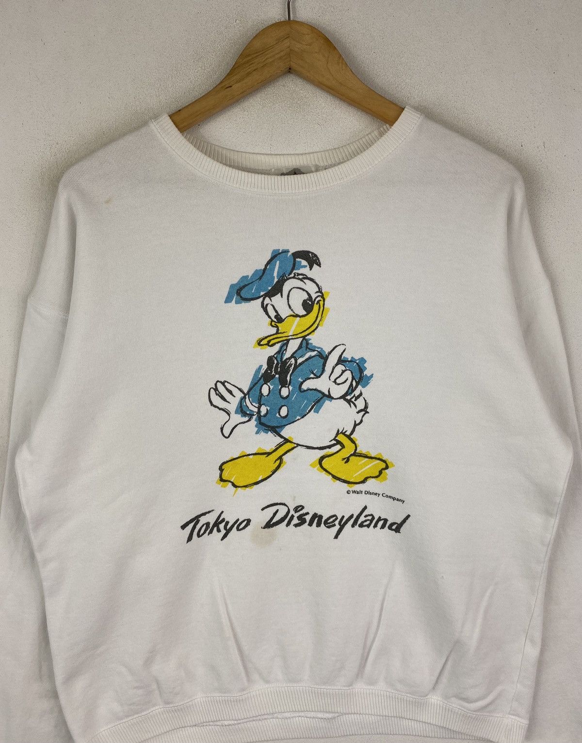 Cartoon Network × Disney DONALD DUCK DISNEY CARTOON BIG LOGO SWEATSHIRT PULLOVER Size US M / EU 48-50 / 2 - 3 Thumbnail