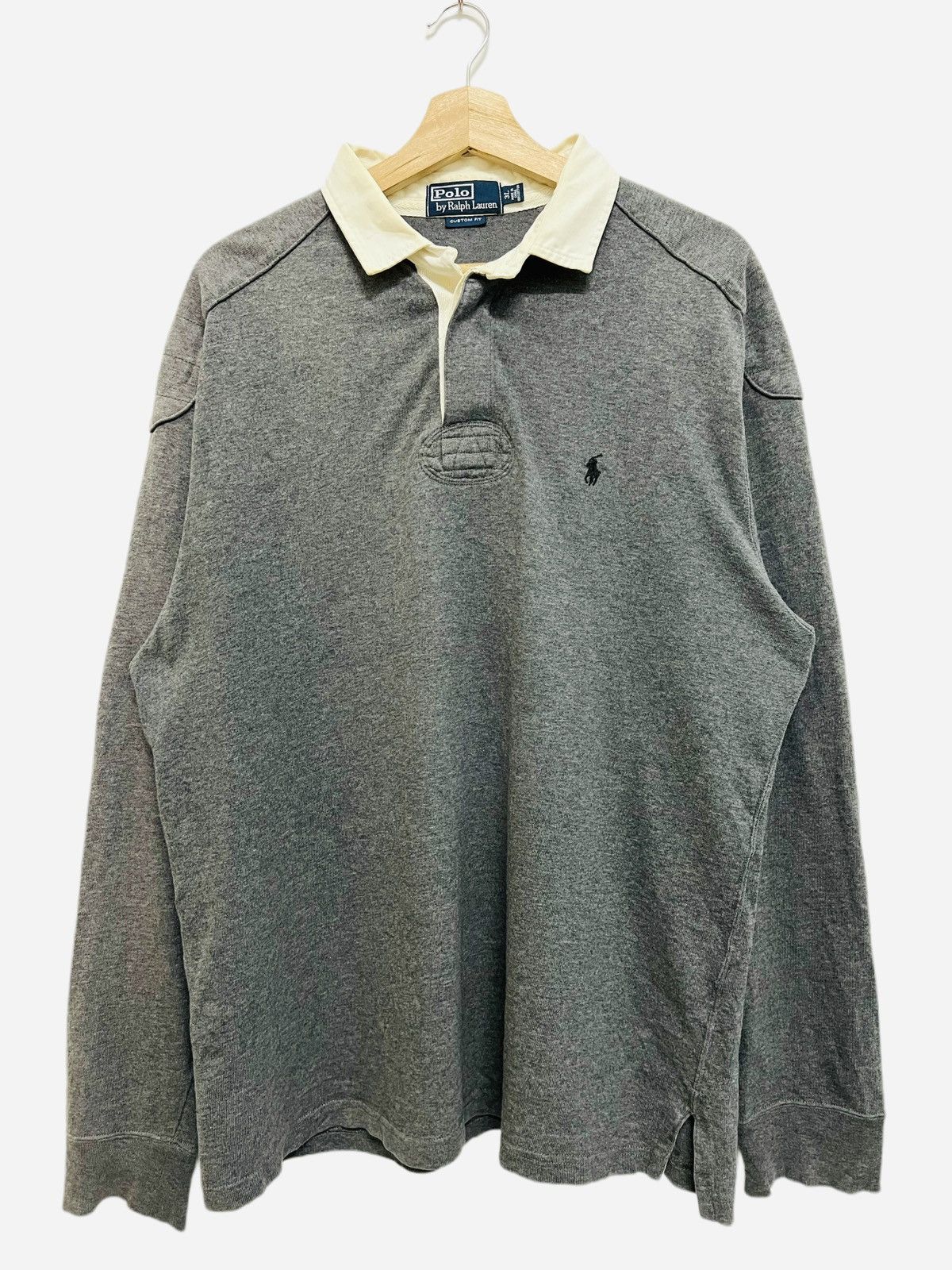 Polo Ralph Lauren × Ralph Lauren × Vintage Vintage Polo Ralph Lauren Rugby Long Sleeve Polo Shirt Size US XL / EU 56 / 4 - 1 Thumbnail