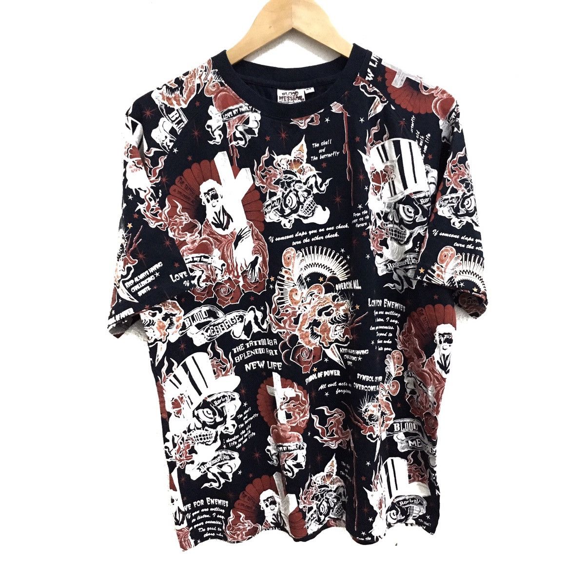 Japanese Brand × Tedman × Vintage TED COMPANY JAPANESE BRAND FULLPRINT T-SHIRT Size US L / EU 52-54 / 3 - 1 Thumbnail