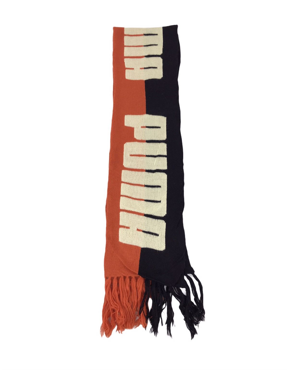 Puma Vintage Puma Spell Out Colour Block Muffler Scarf Pure Wool Size ONE SIZE - 2 Thumbnail