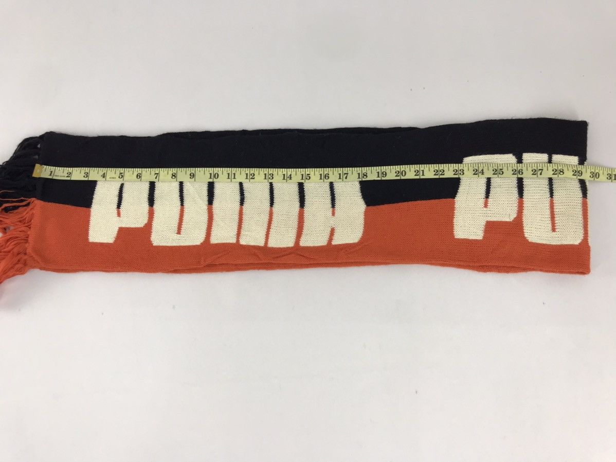 Puma Vintage Puma Spell Out Colour Block Muffler Scarf Pure Wool Size ONE SIZE - 4 Thumbnail