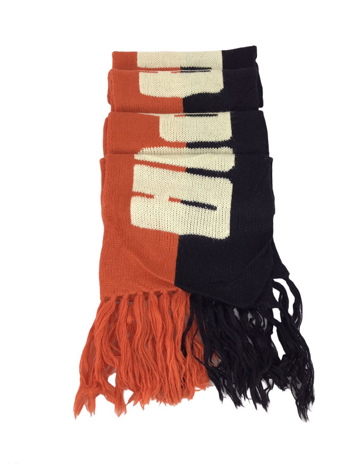 Puma Vintage Puma Spell Out Colour Block Muffler Scarf Pure Wool Size ONE SIZE - 1 Thumbnail