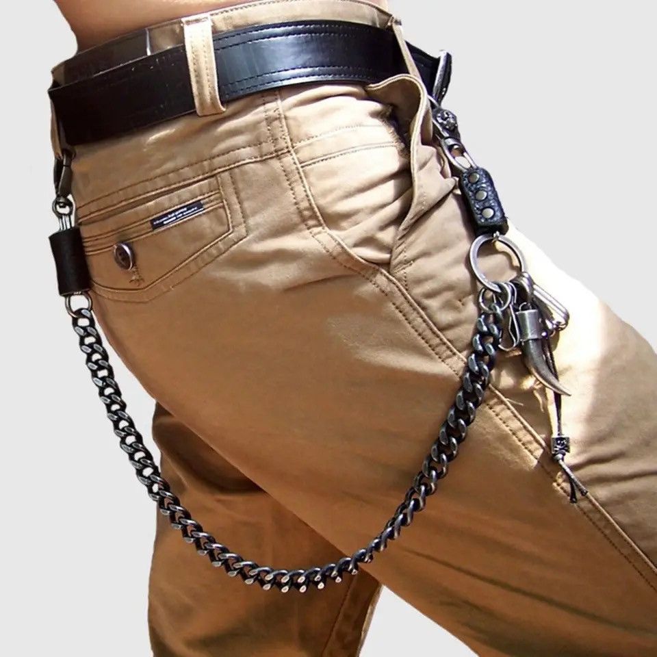 Jewelry Hip hop punk horns skull metal casual wild pants chain Size ONE SIZE - 3 Thumbnail