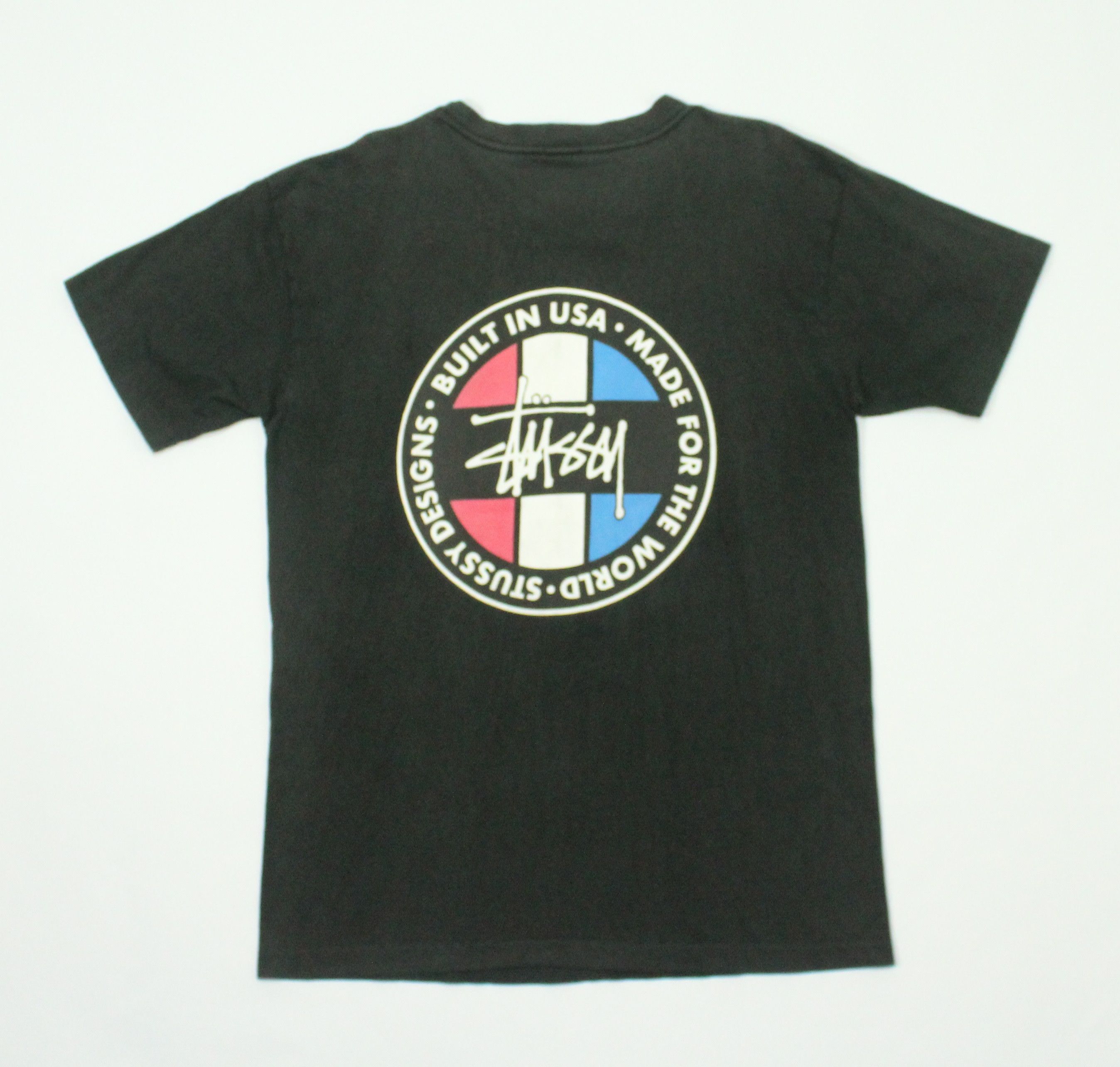 Stussy × Vintage Vintage 90s STUSSY T Shirt Big Logo Single Stitch Faded Size US M / EU 48-50 / 2 - 8 Thumbnail