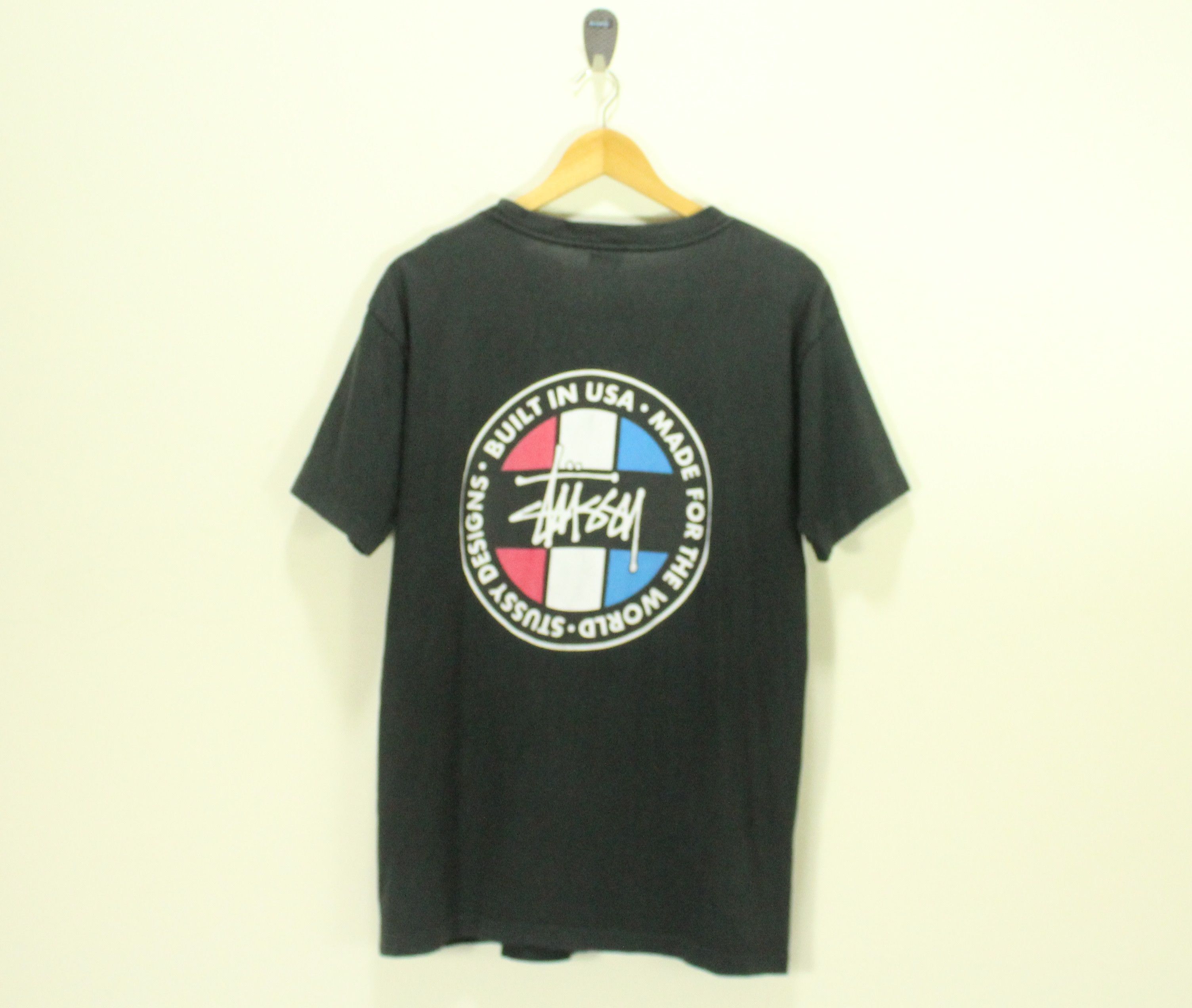 Stussy × Vintage Vintage 90s STUSSY T Shirt Big Logo Single Stitch Faded Size US M / EU 48-50 / 2 - 2 Thumbnail