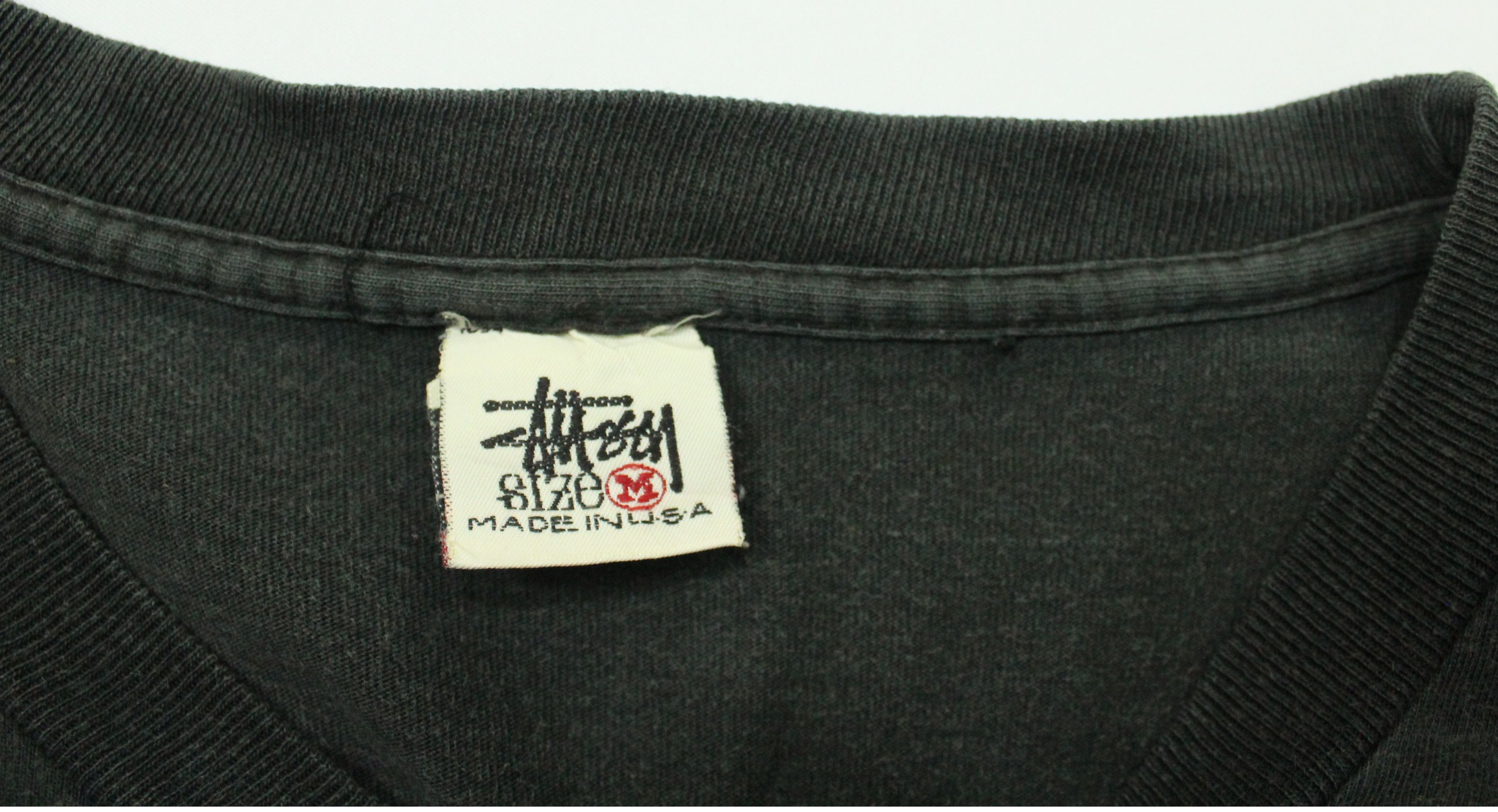 Stussy × Vintage Vintage 90s STUSSY T Shirt Big Logo Single Stitch Faded Size US M / EU 48-50 / 2 - 12 Thumbnail