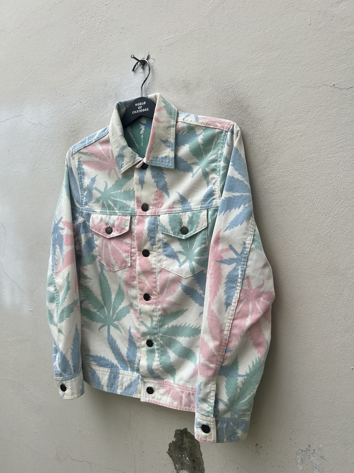 Lucien Pellat-Finet Lucien Pellat Finet Marijuana Leaf Corduroy Trucker Jacket Size US XS / EU 42 / 0 - 10 Thumbnail