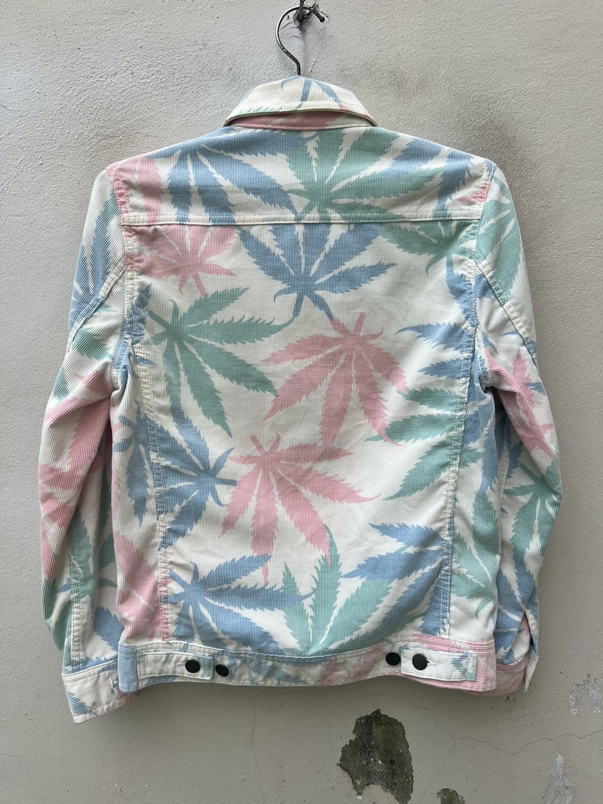 Lucien Pellat-Finet Lucien Pellat Finet Marijuana Leaf Corduroy Trucker Jacket Size US XS / EU 42 / 0 - 14 Thumbnail