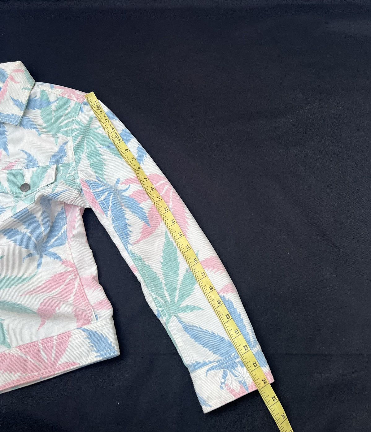 Lucien Pellat-Finet Lucien Pellat Finet Marijuana Leaf Corduroy Trucker Jacket Size US XS / EU 42 / 0 - 3 Thumbnail