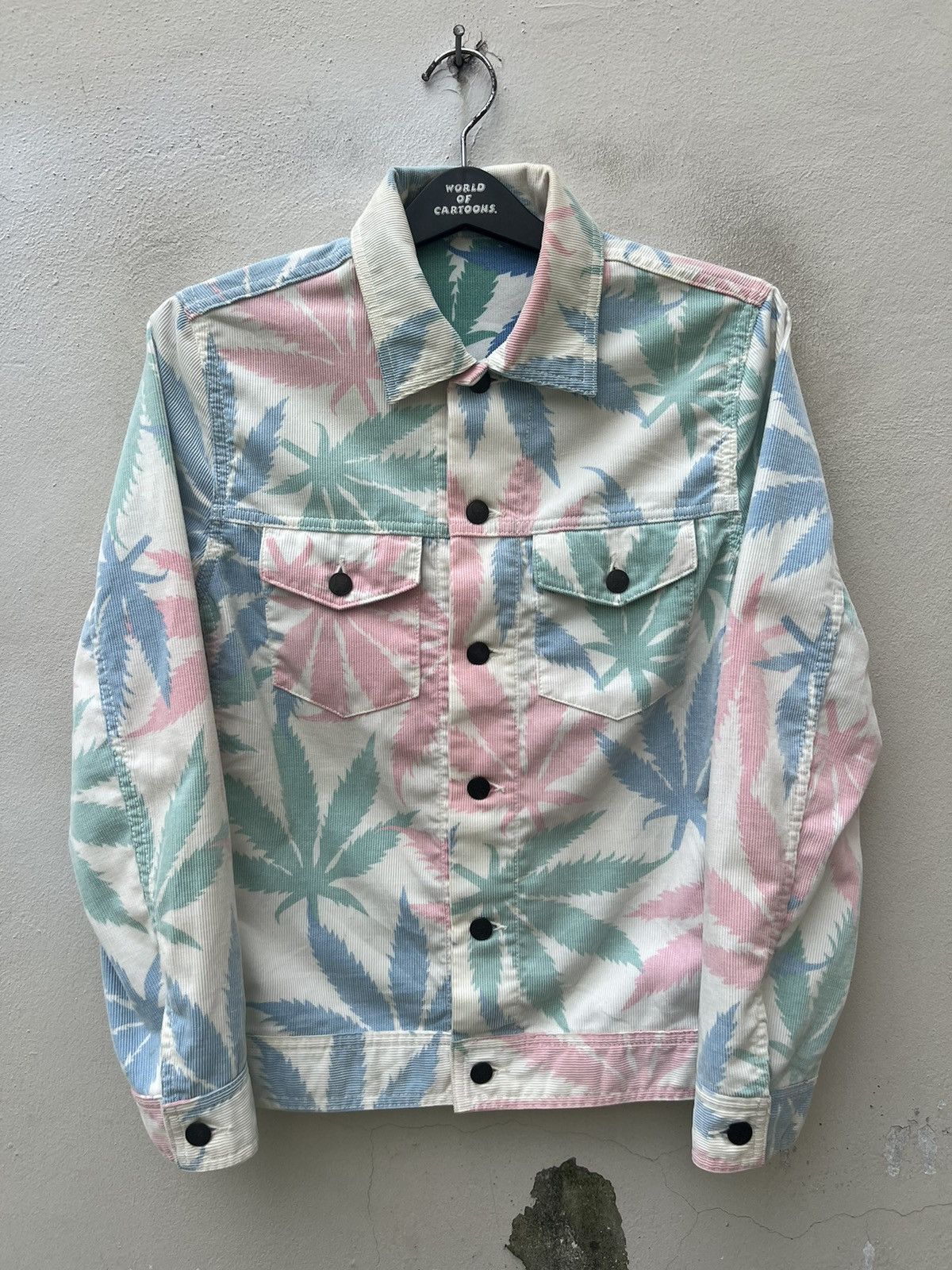 Lucien Pellat-Finet Lucien Pellat Finet Marijuana Leaf Corduroy Trucker Jacket Size US XS / EU 42 / 0 - 6 Thumbnail