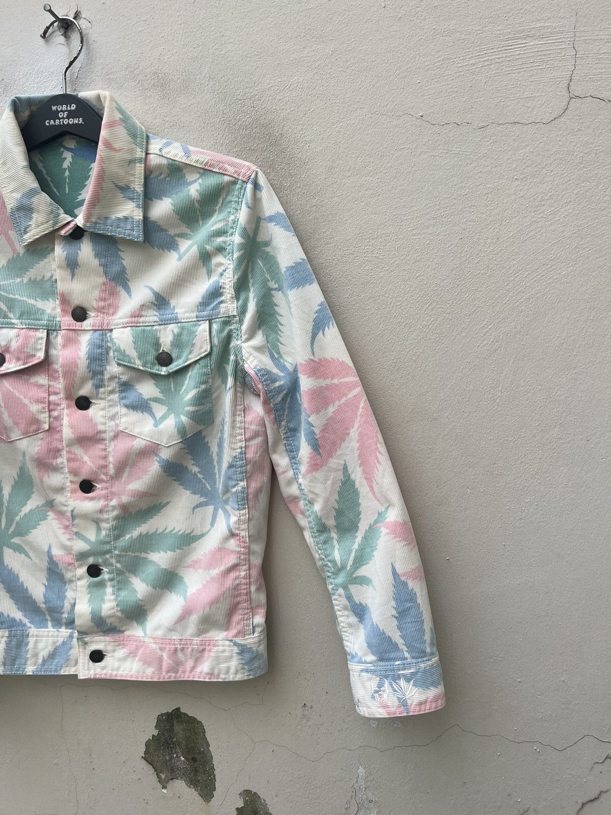 Lucien Pellat-Finet Lucien Pellat Finet Marijuana Leaf Corduroy Trucker Jacket Size US XS / EU 42 / 0 - 12 Thumbnail