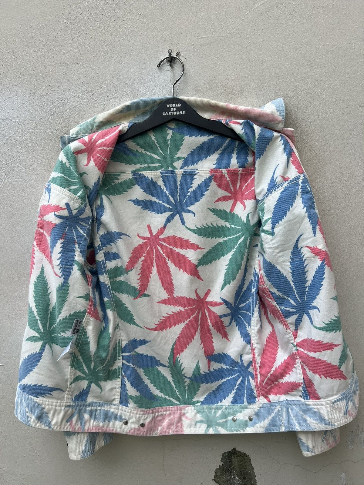 Lucien Pellat-Finet Lucien Pellat Finet Marijuana Leaf Corduroy Trucker Jacket Size US XS / EU 42 / 0 - 17 Thumbnail
